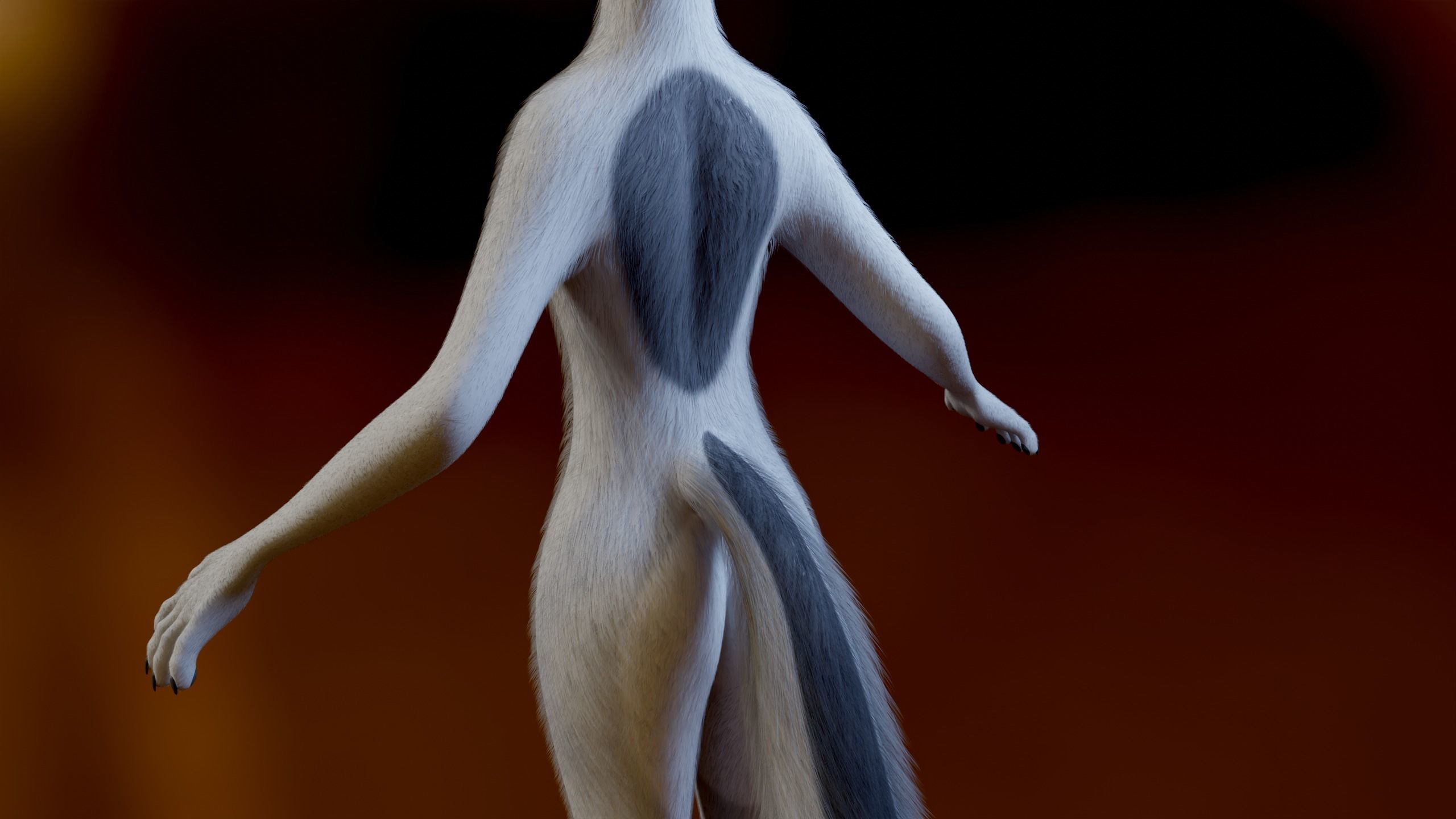 Koda Anthro Wolf Low-poly 3D model_8