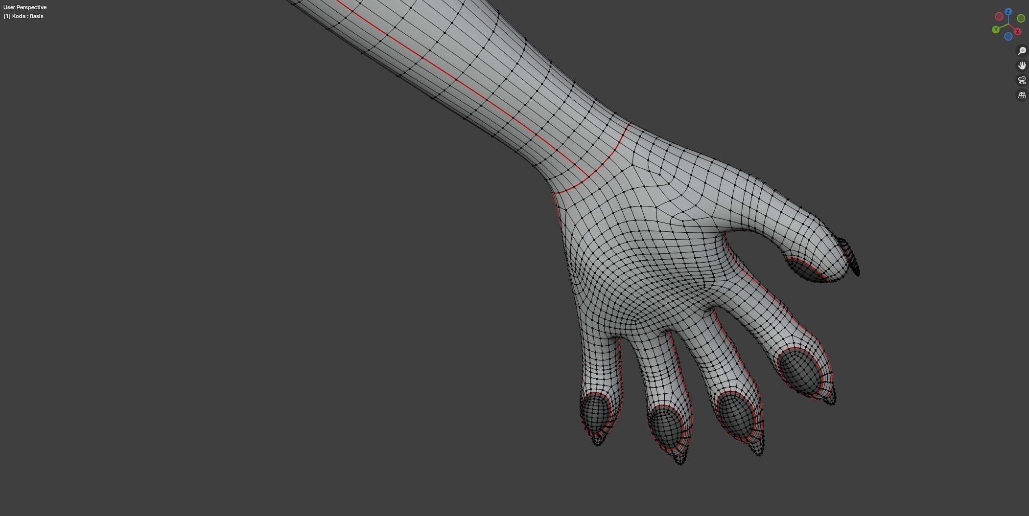 Koda Anthro Wolf Low-poly 3D model_55