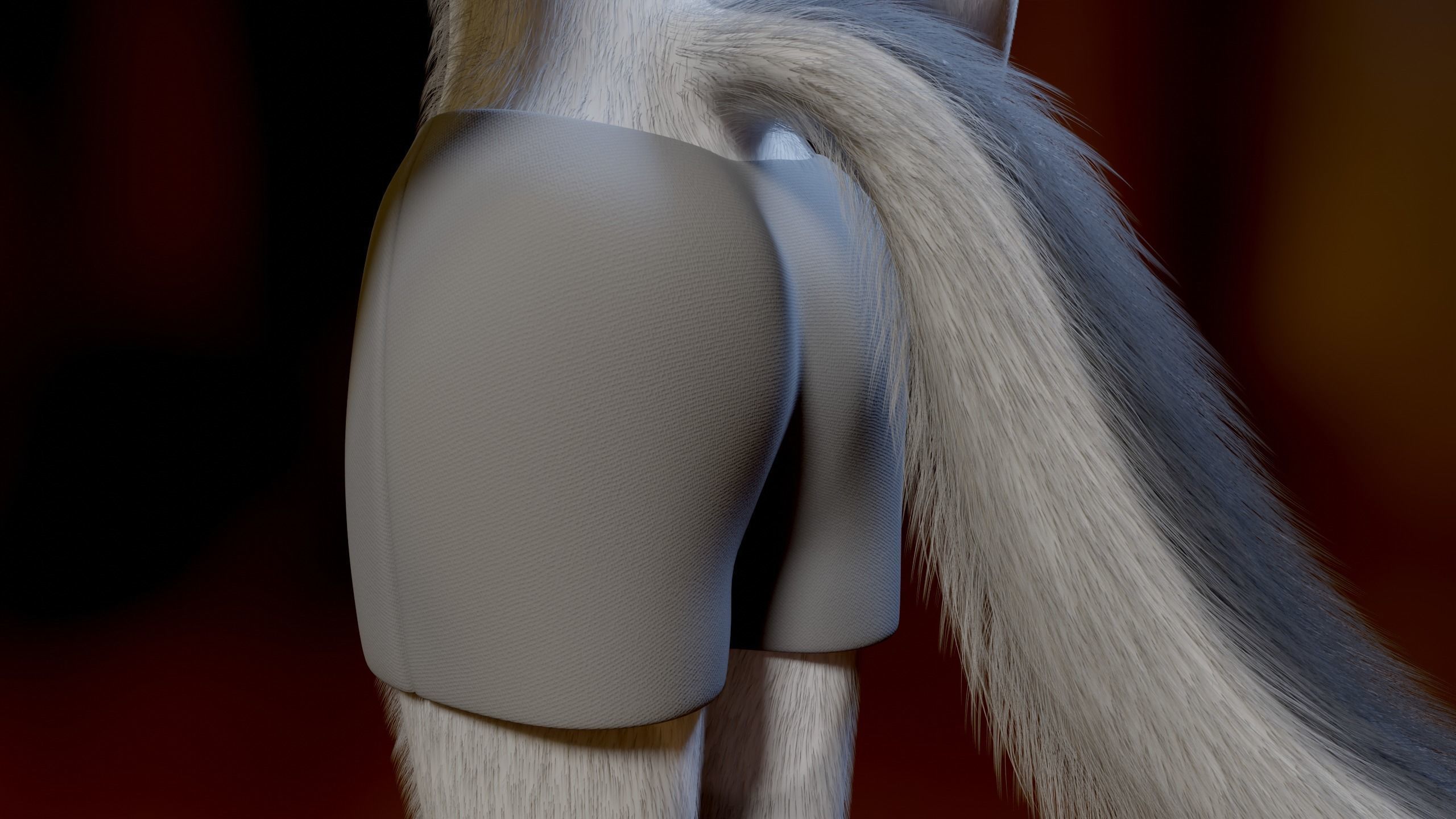 Koda Anthro Wolf Low-poly 3D model_21