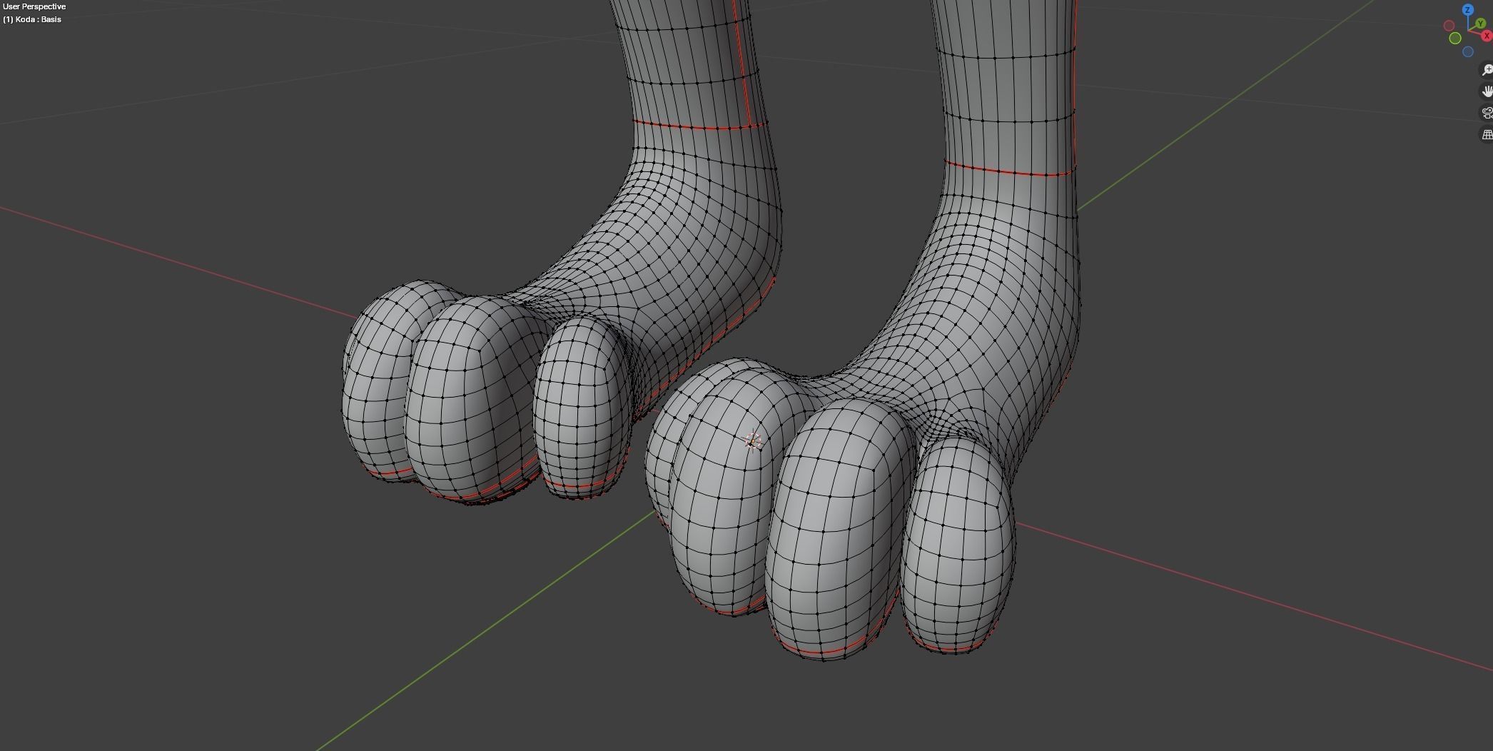 Koda Anthro Wolf Low-poly 3D model_56