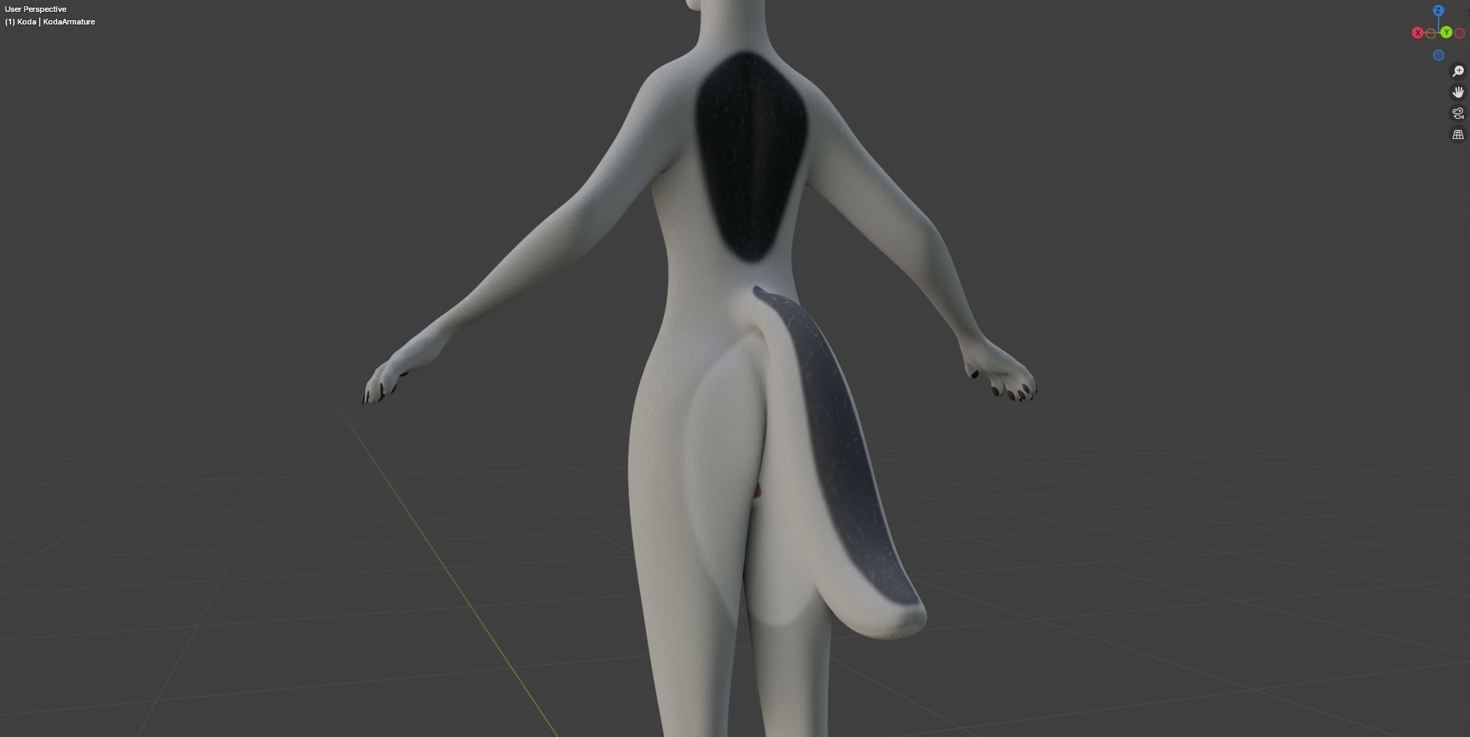 Koda Anthro Wolf Low-poly 3D model_41