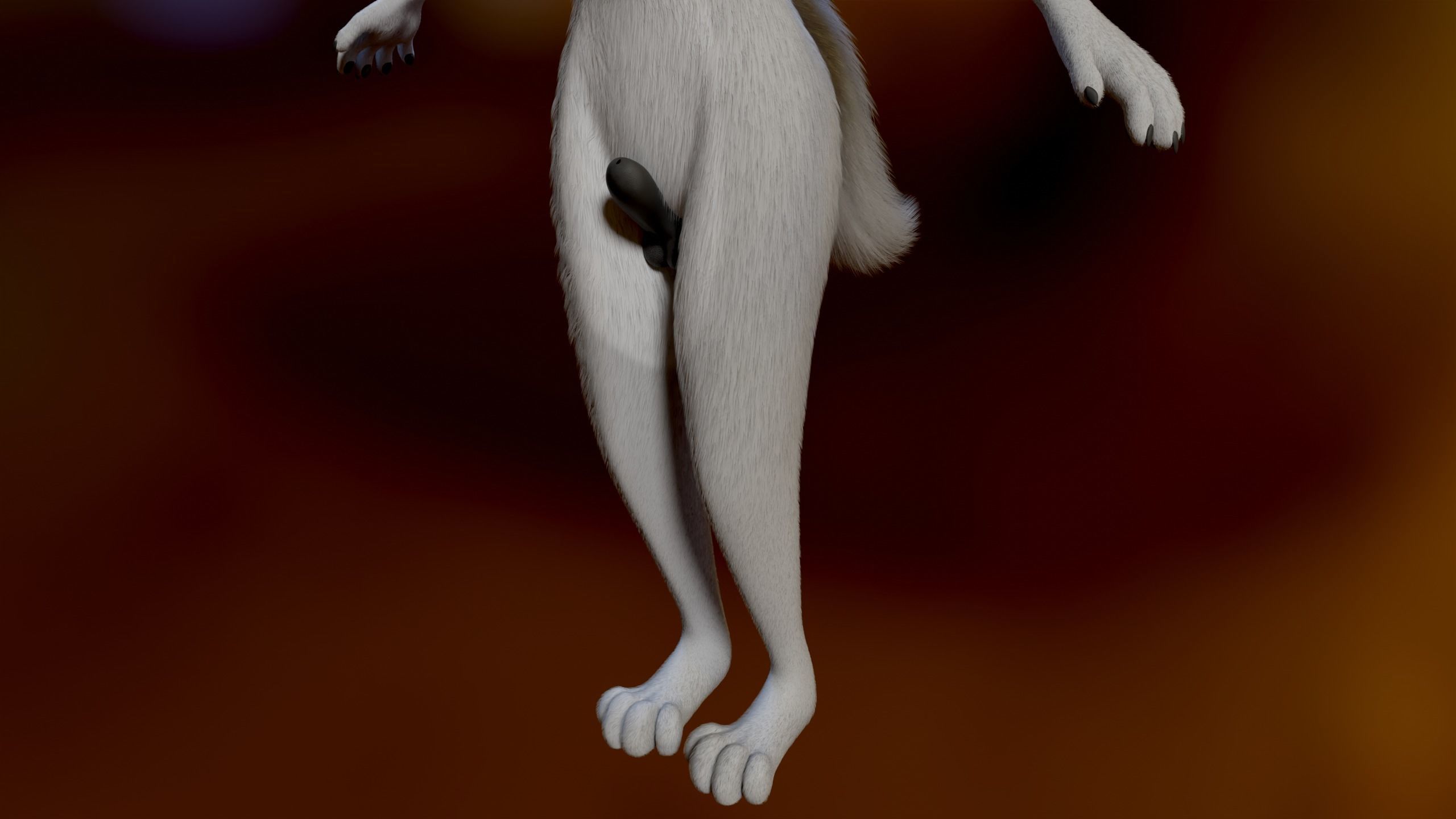Koda Anthro Wolf Low-poly 3D model_9