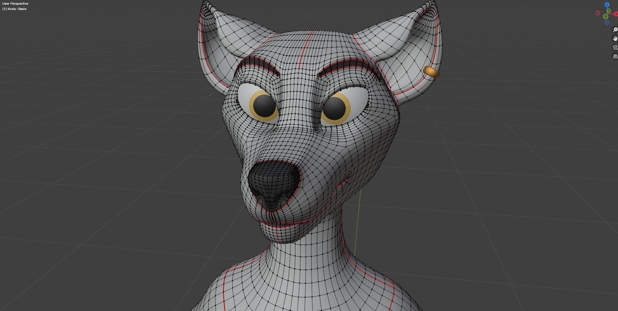 Koda Anthro Wolf Low-poly 3D model_48
