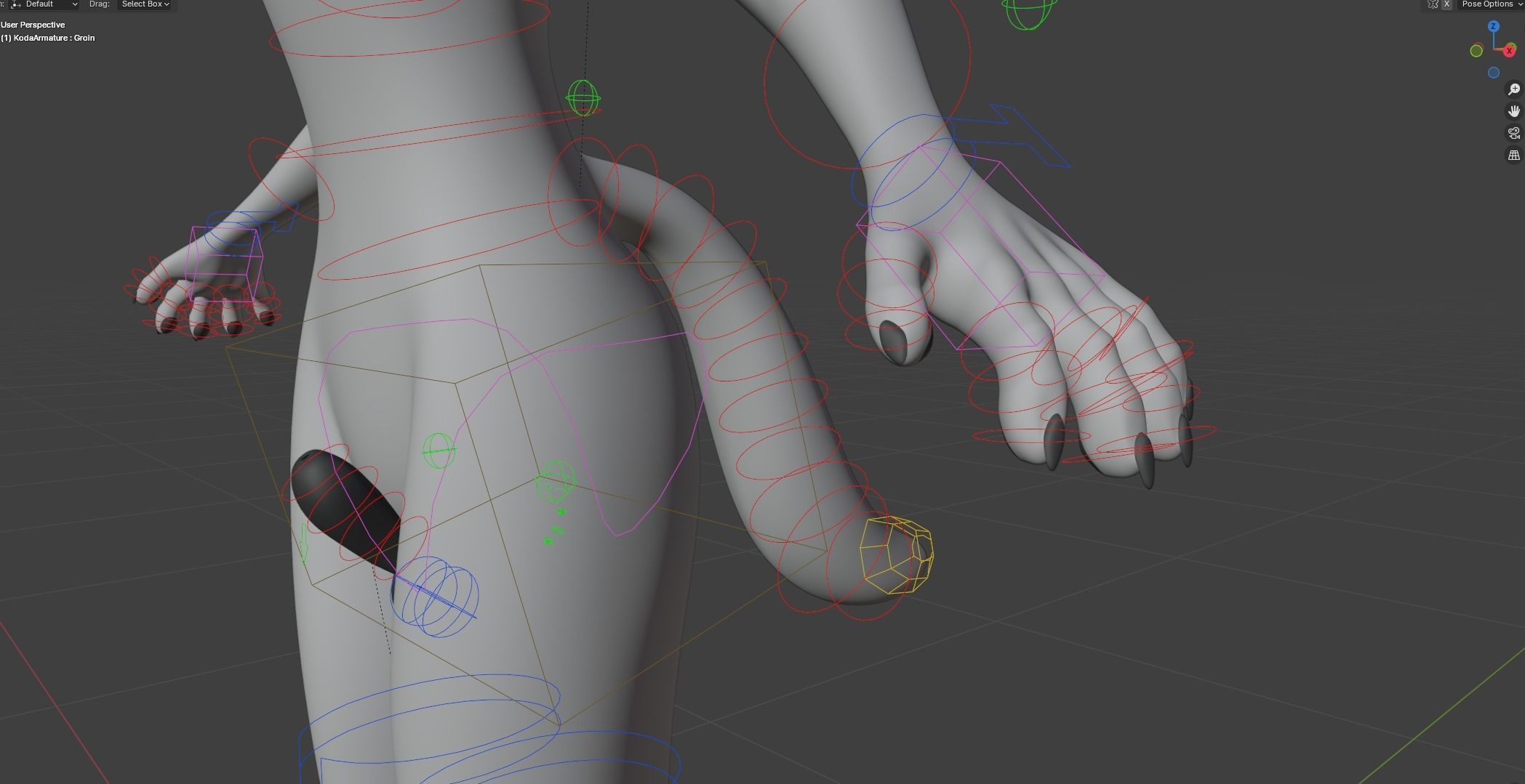 Koda Anthro Wolf Low-poly 3D model_35