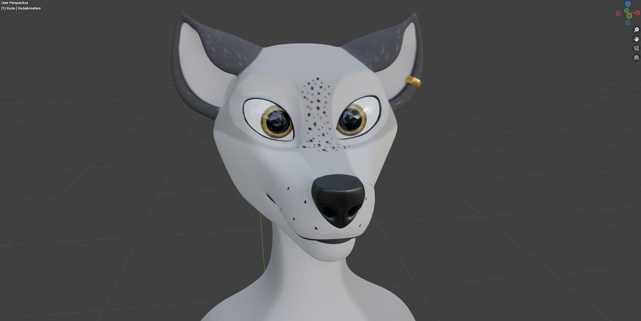 Koda Anthro Wolf Low-poly 3D model_38