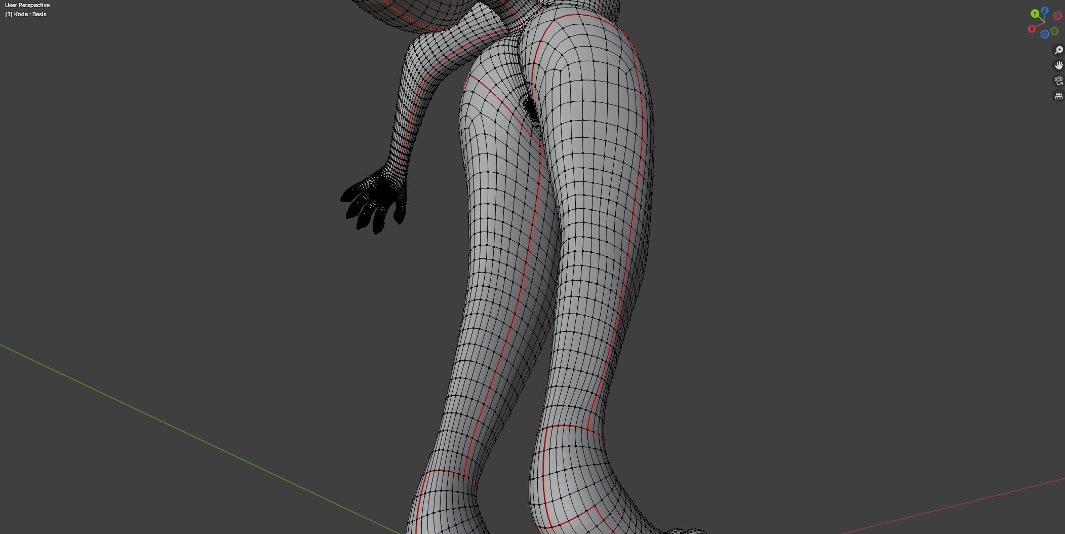 Koda Anthro Wolf Low-poly 3D model_53