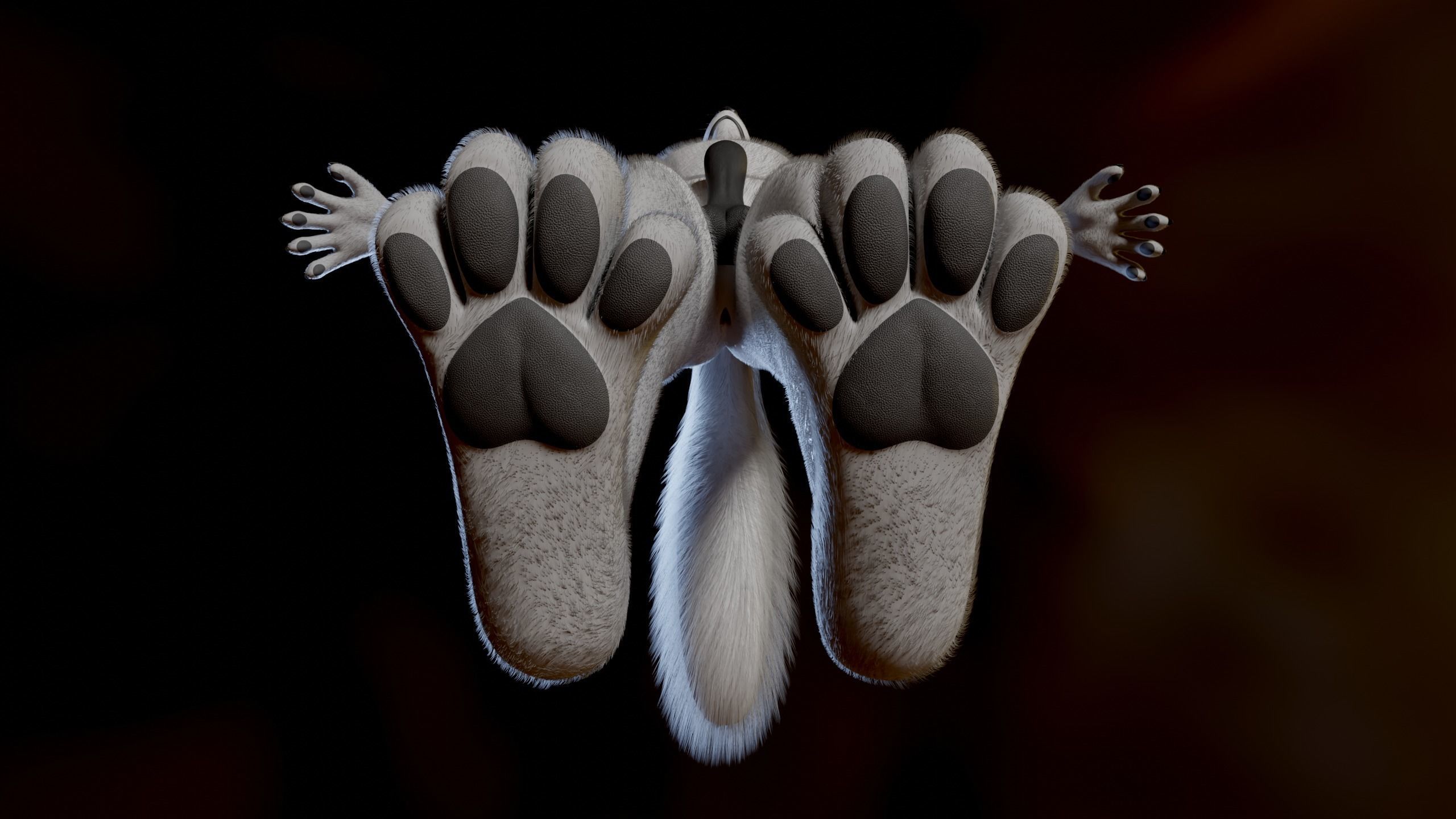 Koda Anthro Wolf Low-poly 3D model_15