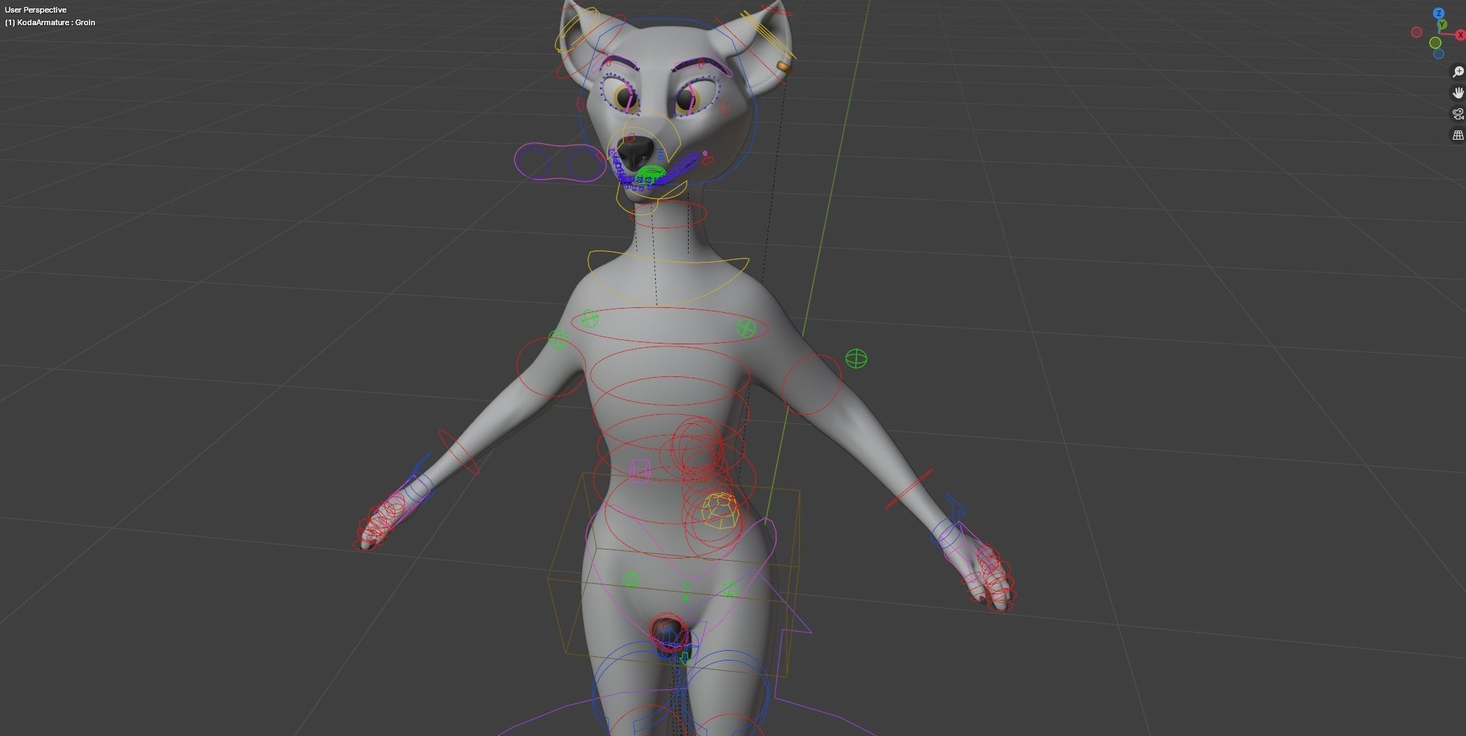 Koda Anthro Wolf Low-poly 3D model_31