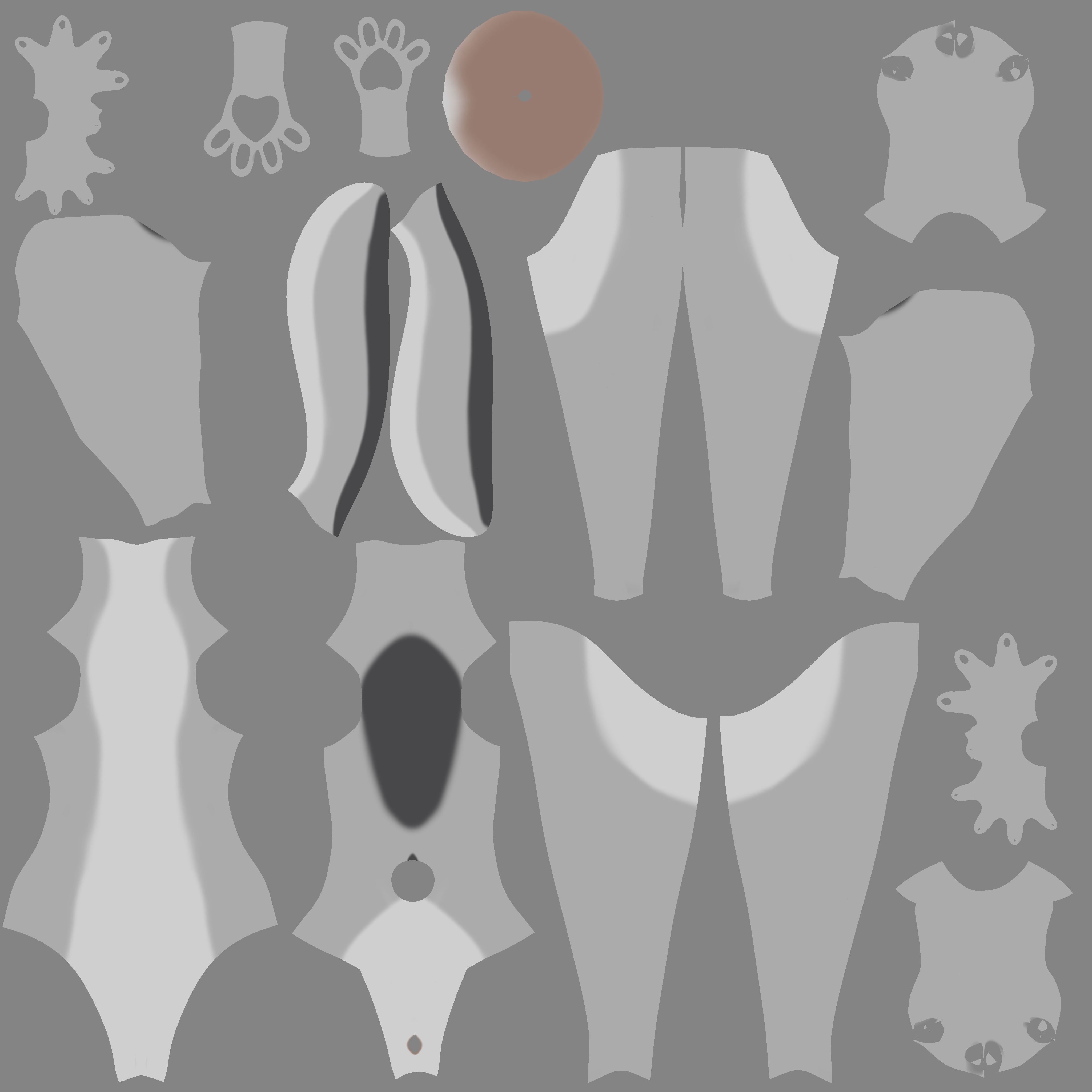 Koda Anthro Wolf Low-poly 3D model_75