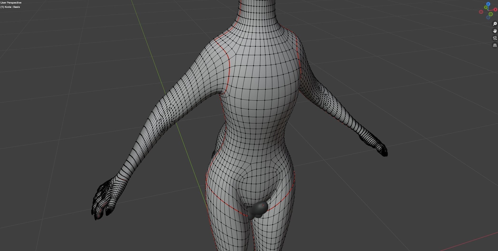 Koda Anthro Wolf Low-poly 3D model_50