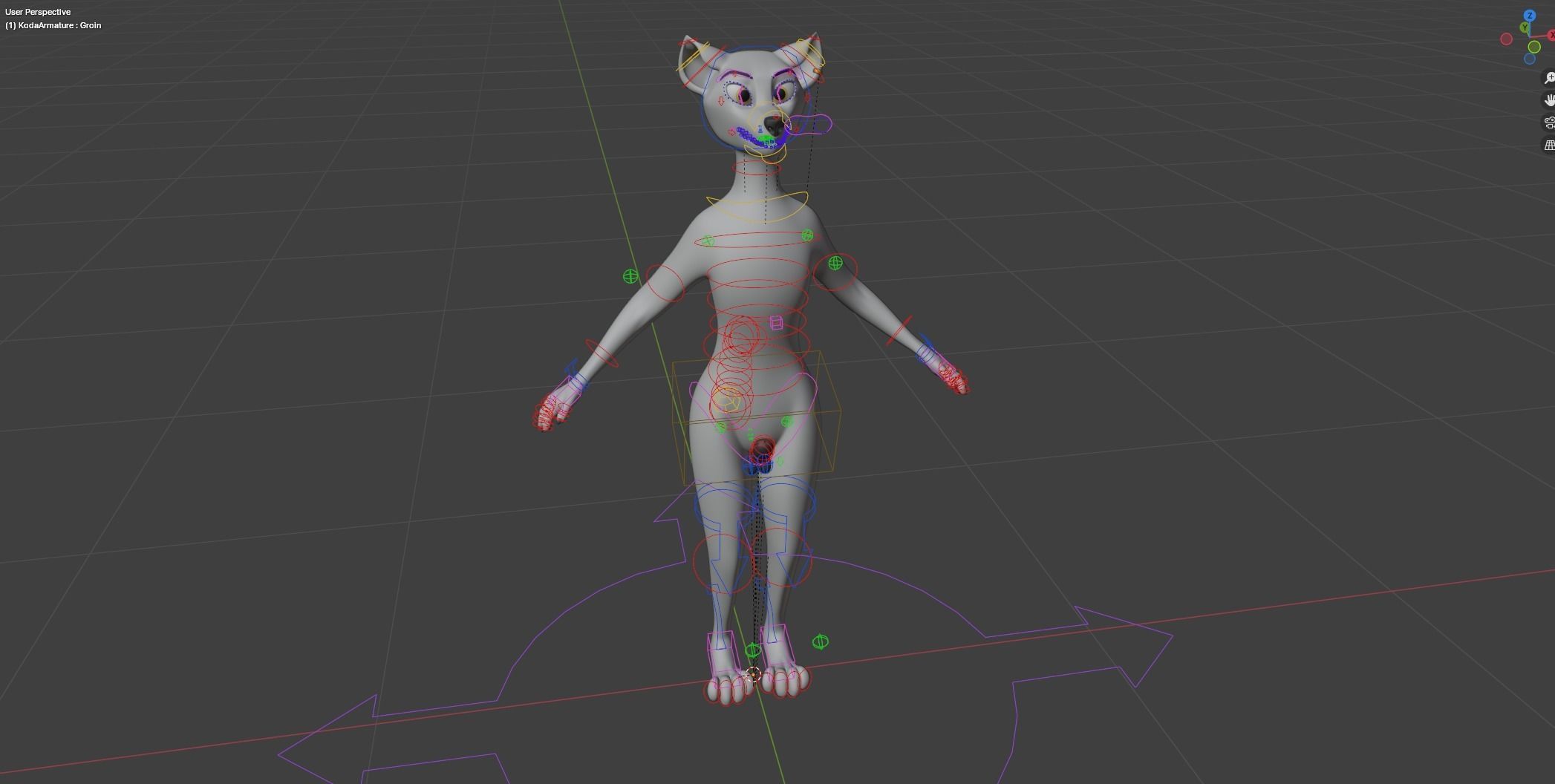 Koda Anthro Wolf Low-poly 3D model_30