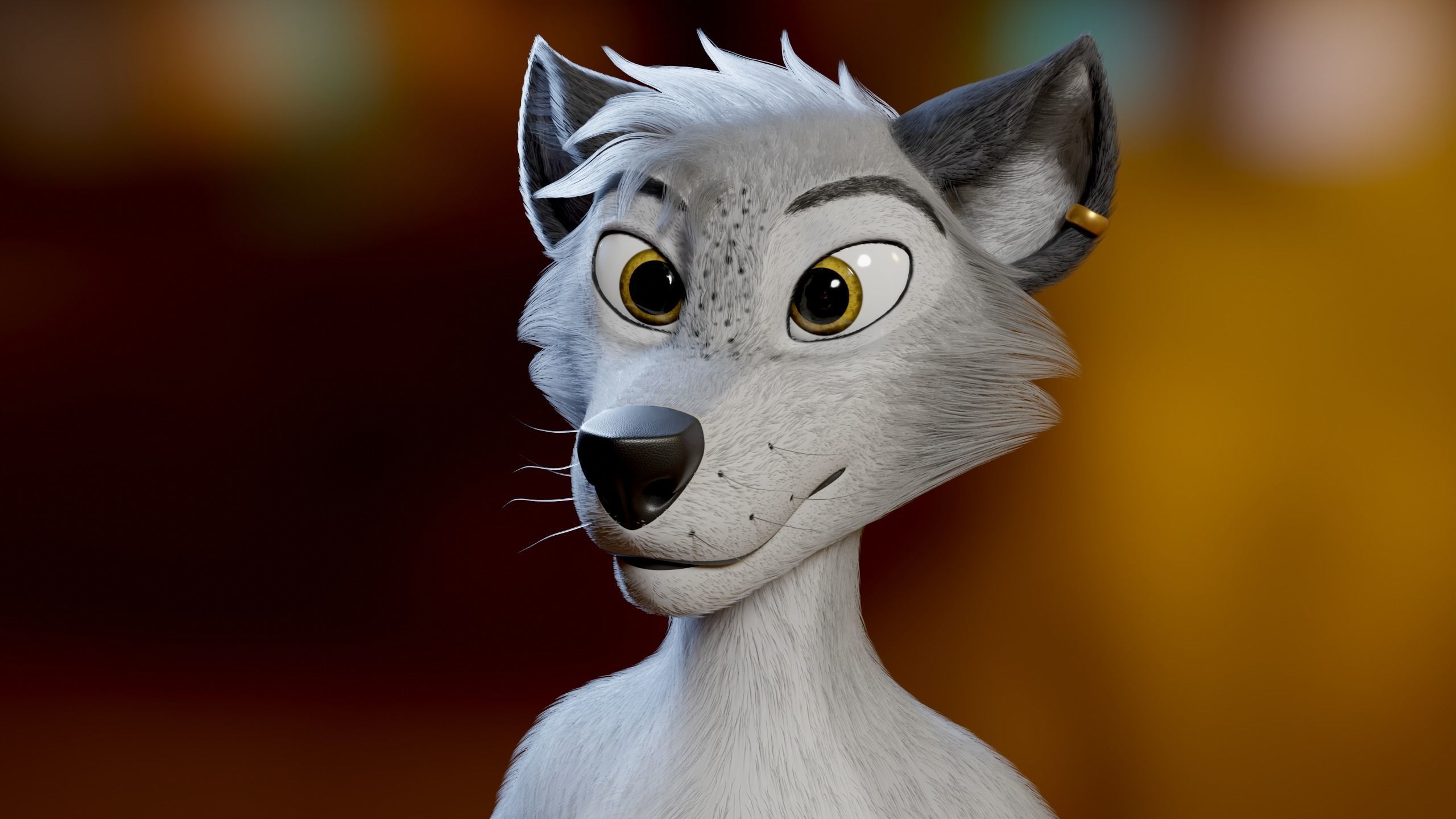 Koda Anthro Wolf Low-poly 3D model_5