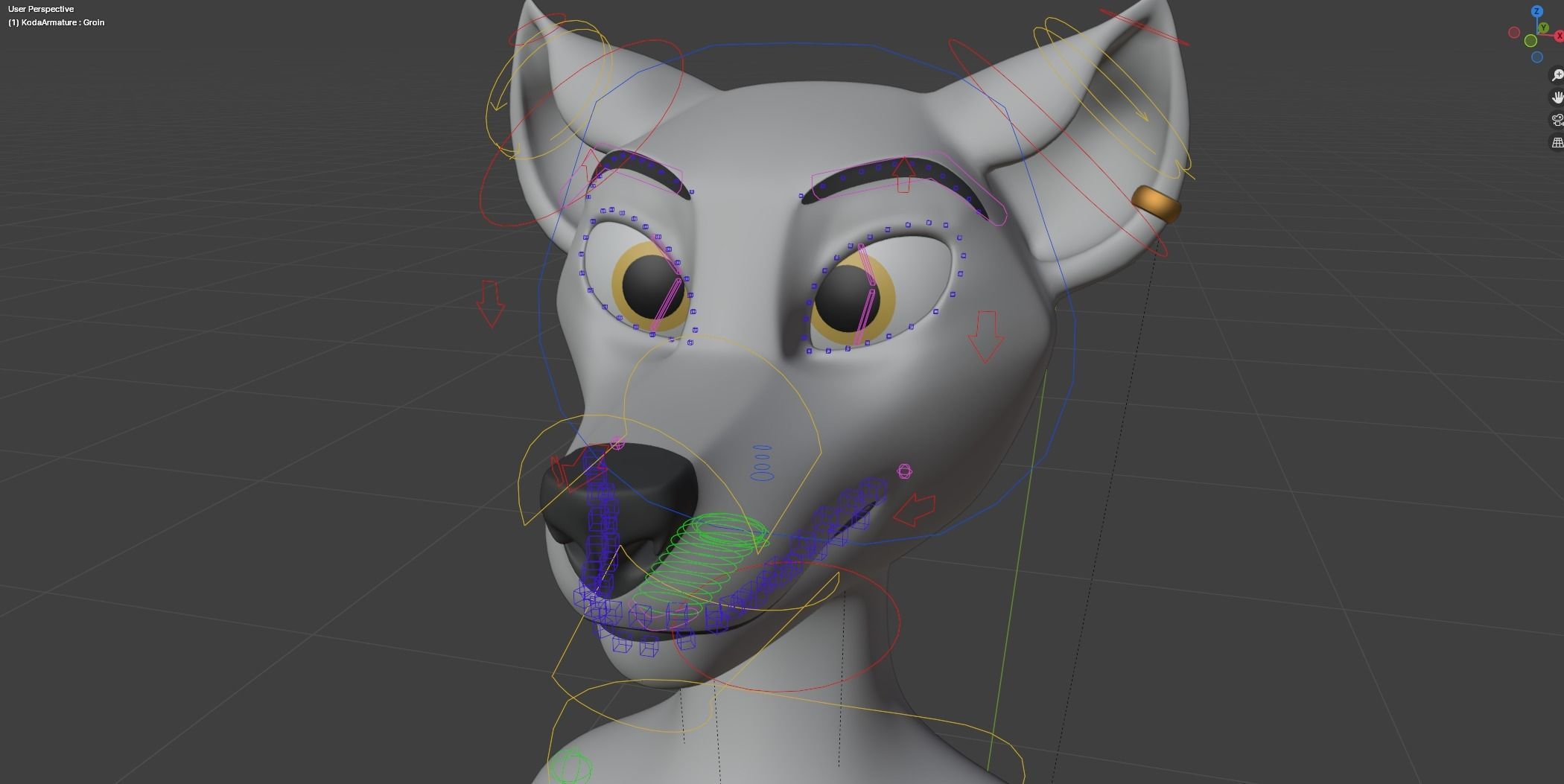 Koda Anthro Wolf Low-poly 3D model_37