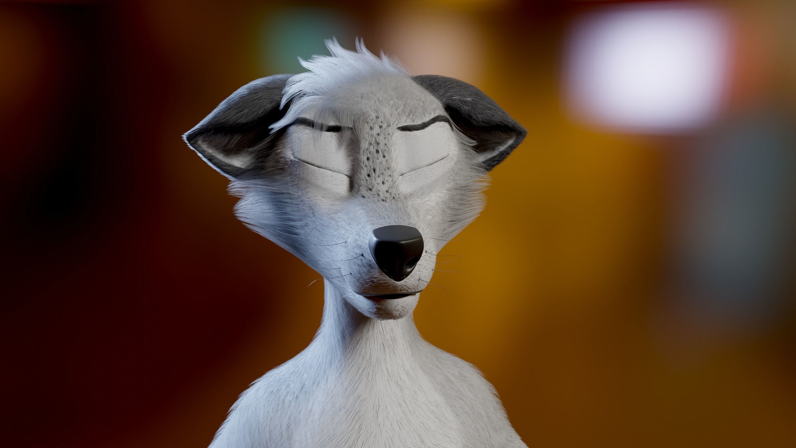 Koda Anthro Wolf Low-poly 3D model_25