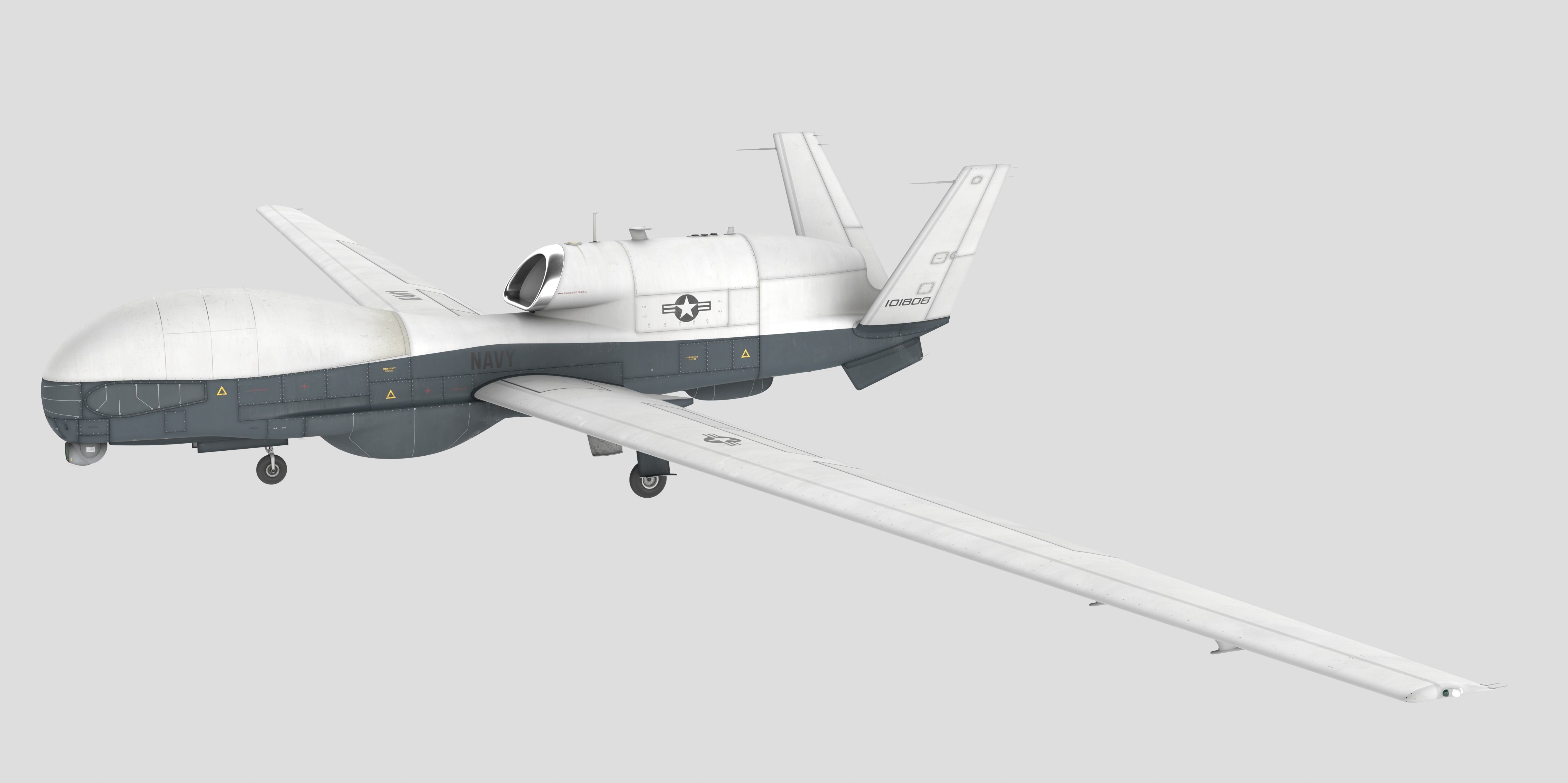 Northrop Grumman MQ-4C Triton 8K Drone 3D model_7