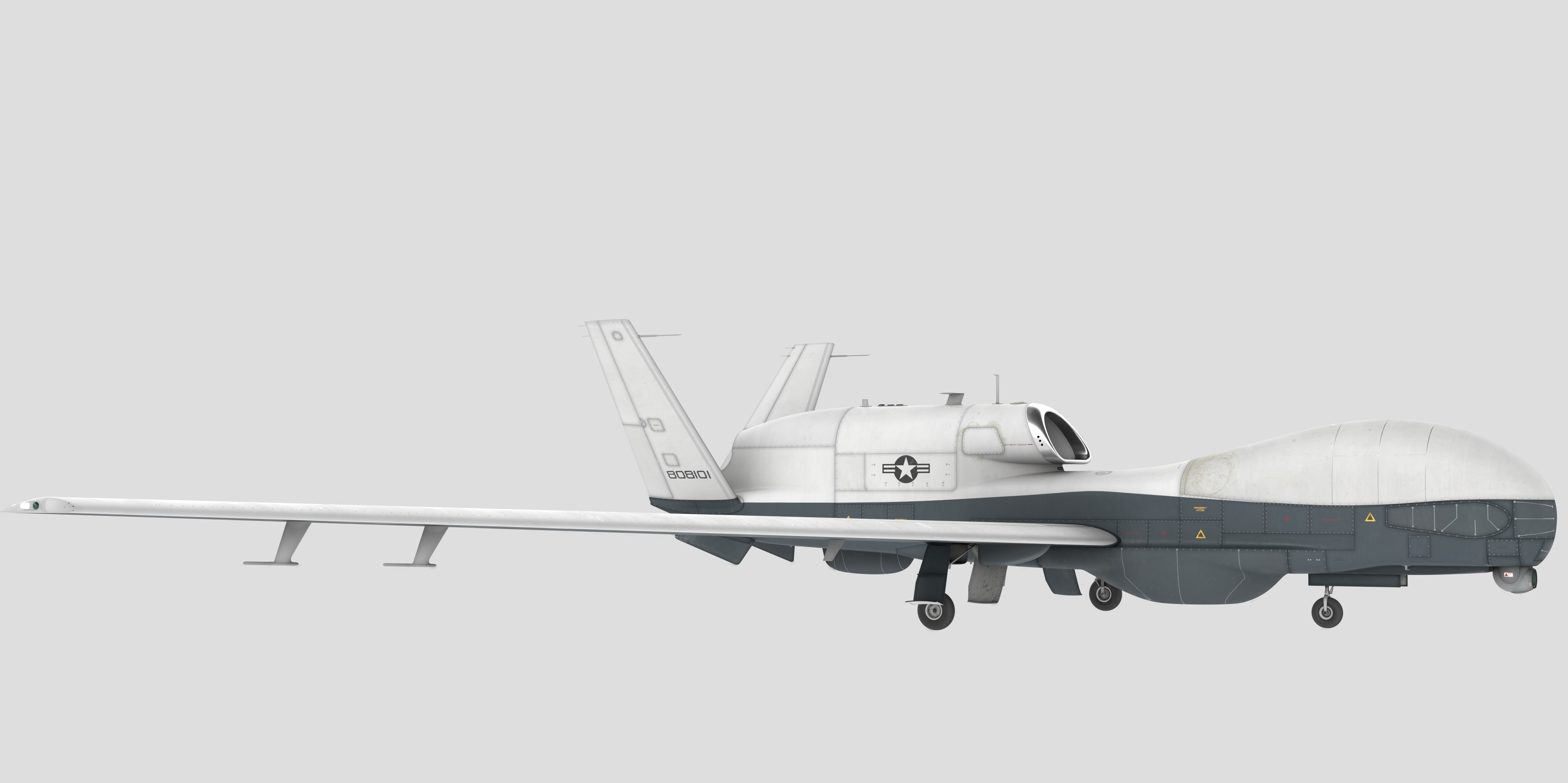 Northrop Grumman MQ-4C Triton 8K Drone 3D model_6