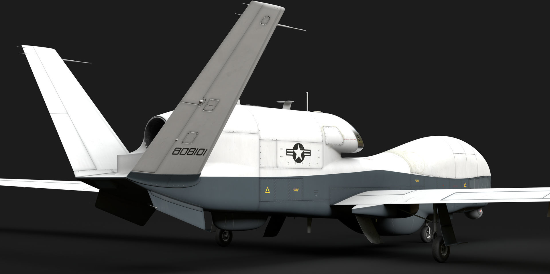 Northrop Grumman MQ-4C Triton 8K Drone 3D model_33