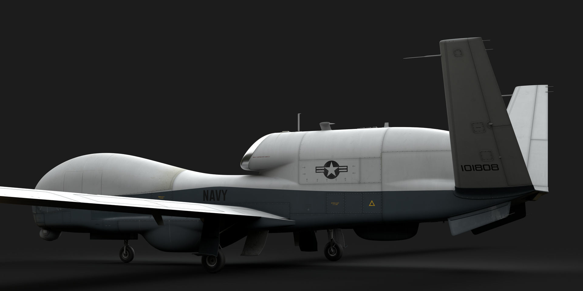 Northrop Grumman MQ-4C Triton 8K Drone 3D model_28