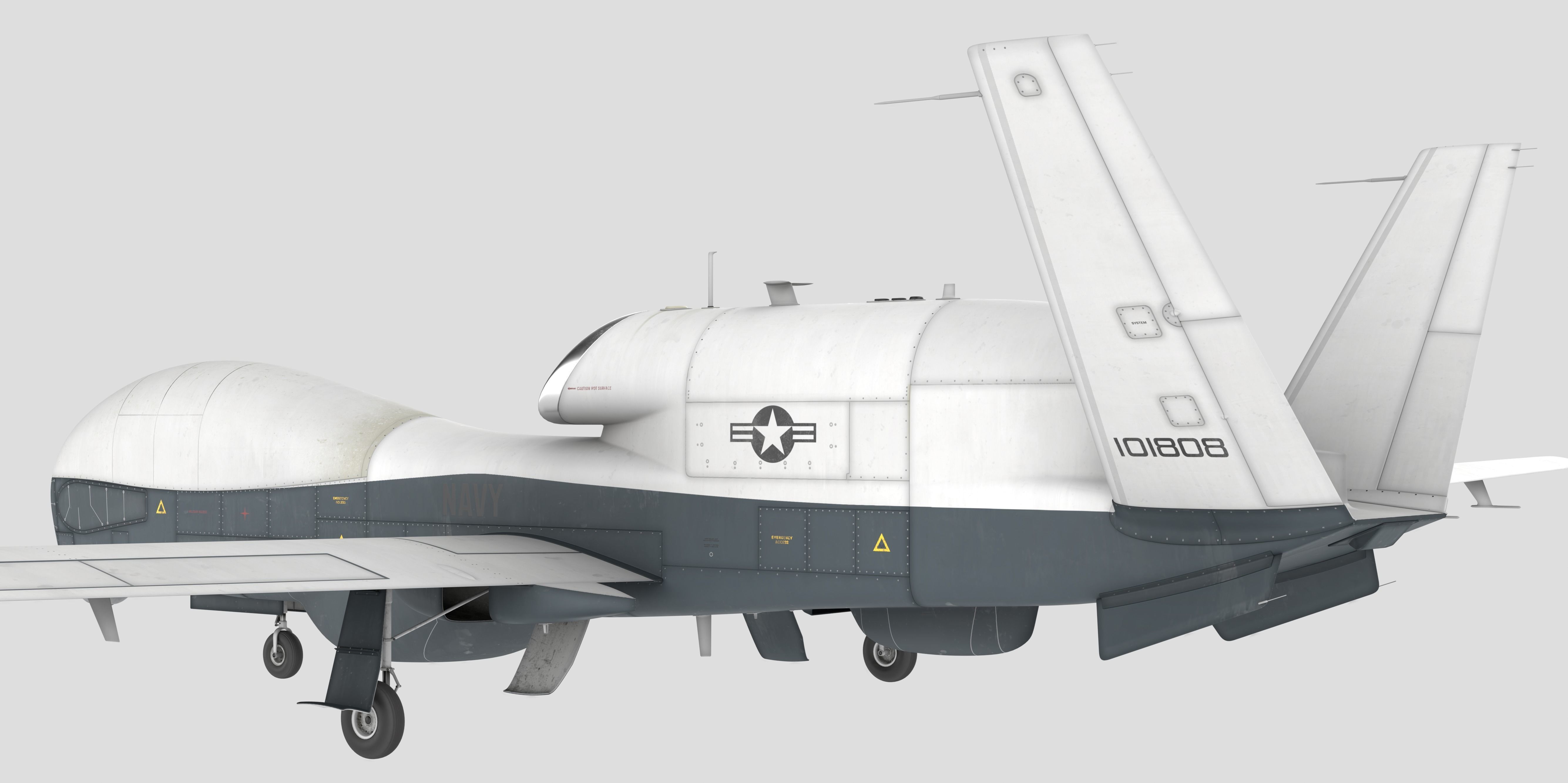 Northrop Grumman MQ-4C Triton 8K Drone 3D model_5