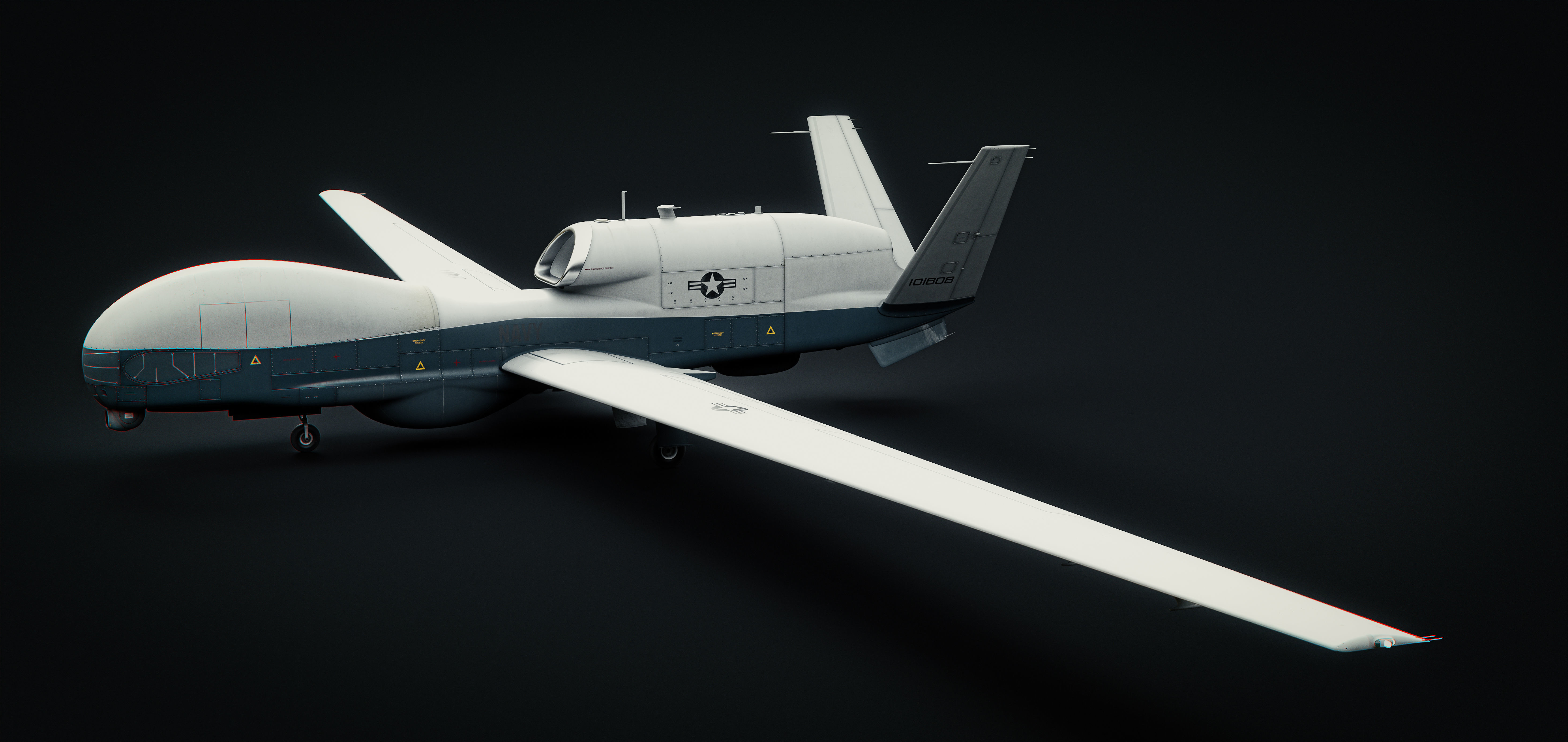 Northrop Grumman MQ-4C Triton 8K Drone 3D model_43
