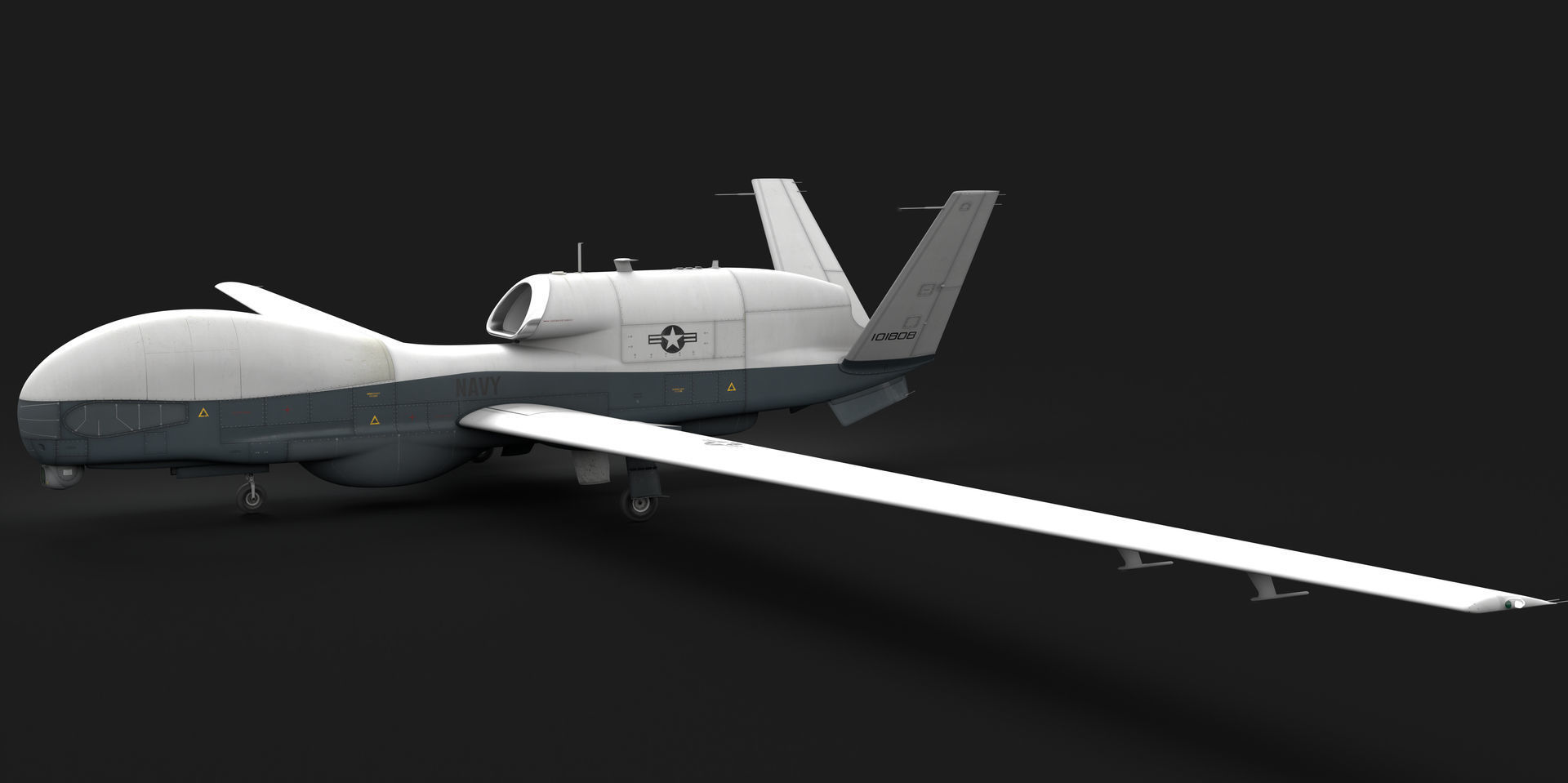Northrop Grumman MQ-4C Triton 8K Drone 3D model_24