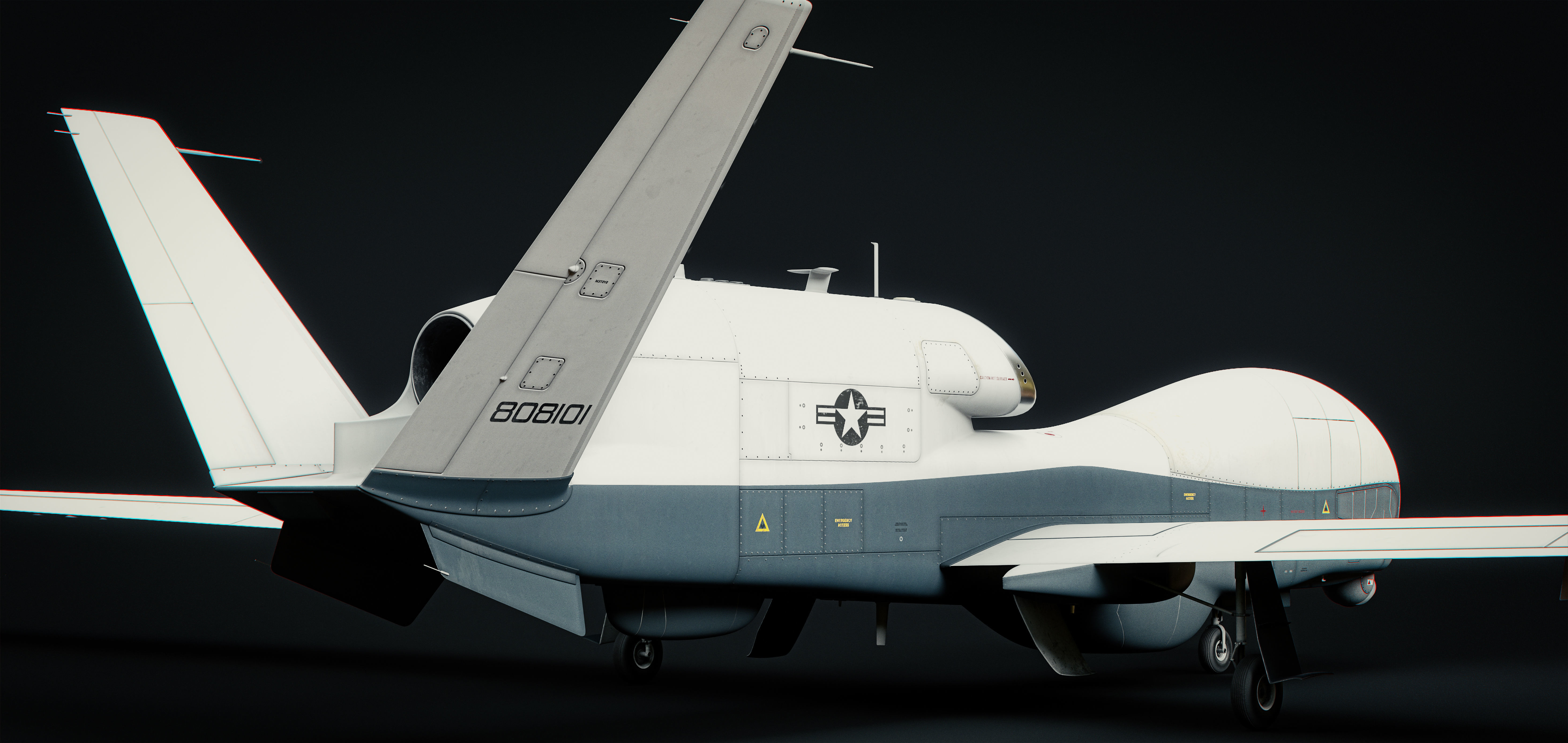 Northrop Grumman MQ-4C Triton 8K Drone 3D model_44