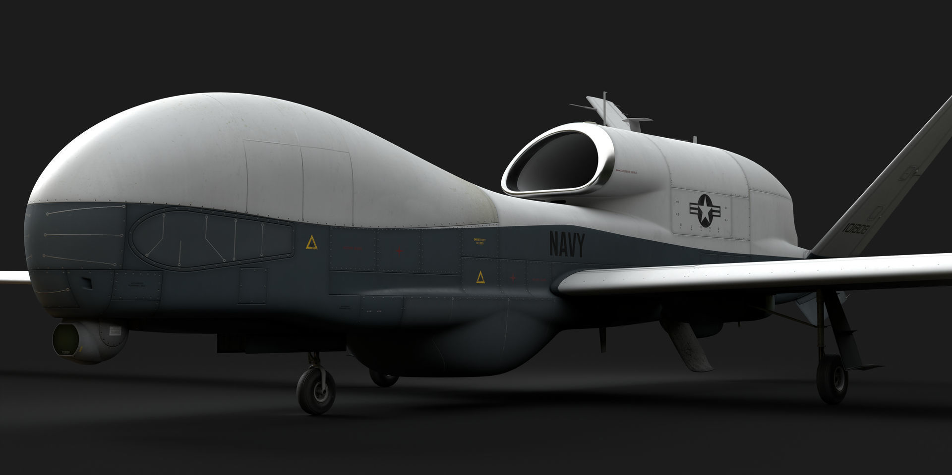 Northrop Grumman MQ-4C Triton 8K Drone 3D model_29