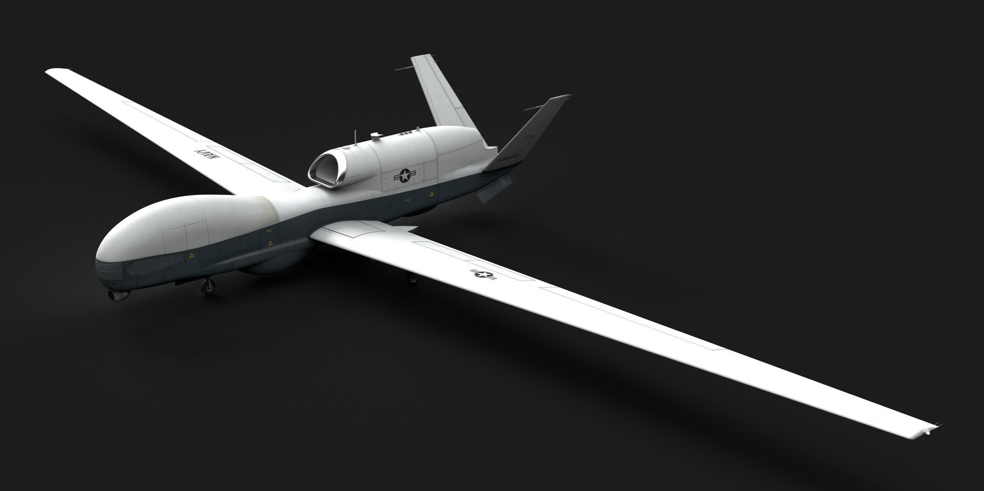 Northrop Grumman MQ-4C Triton 8K Drone 3D model_30