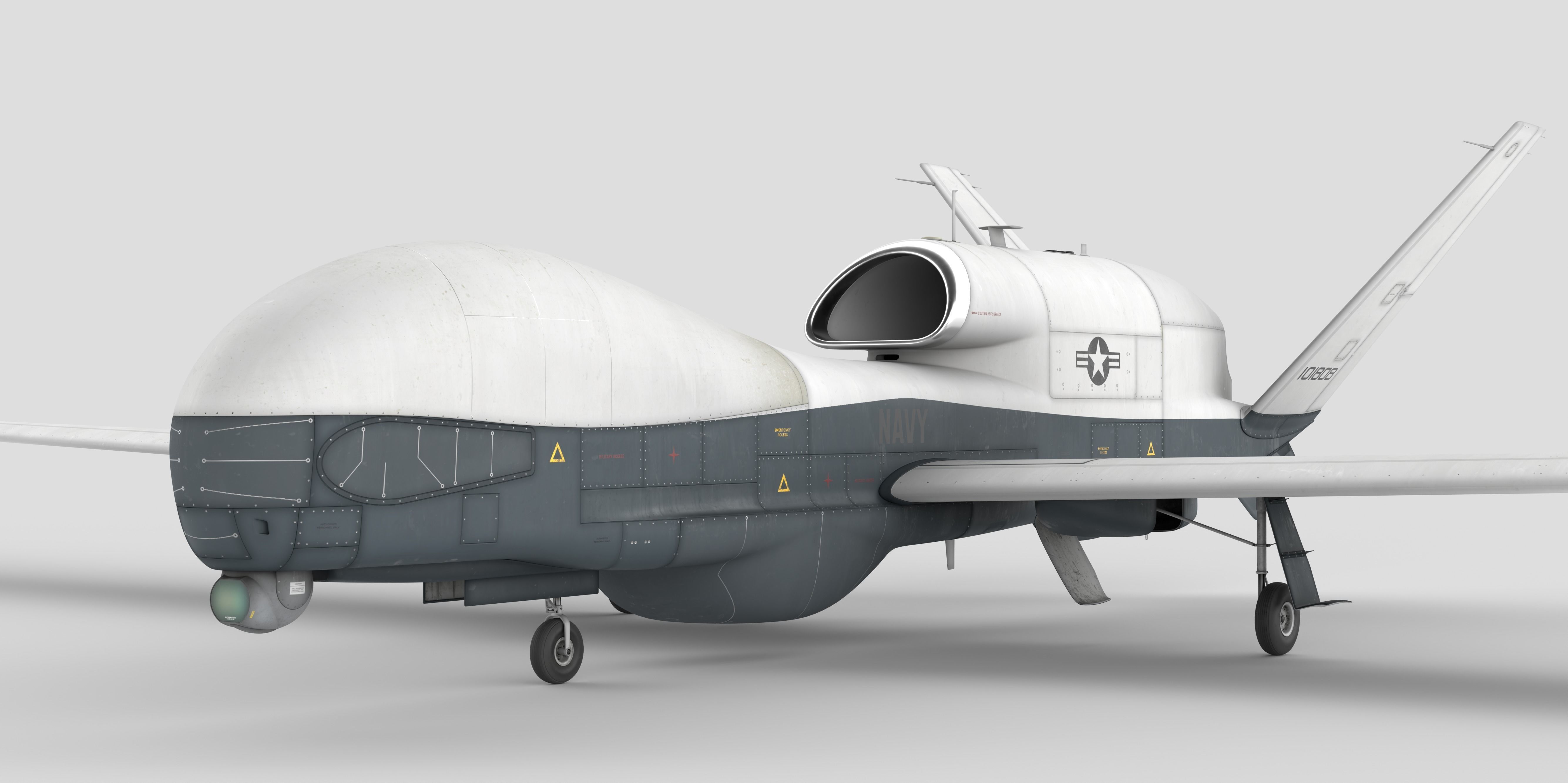 Northrop Grumman MQ-4C Triton 8K Drone 3D model_2