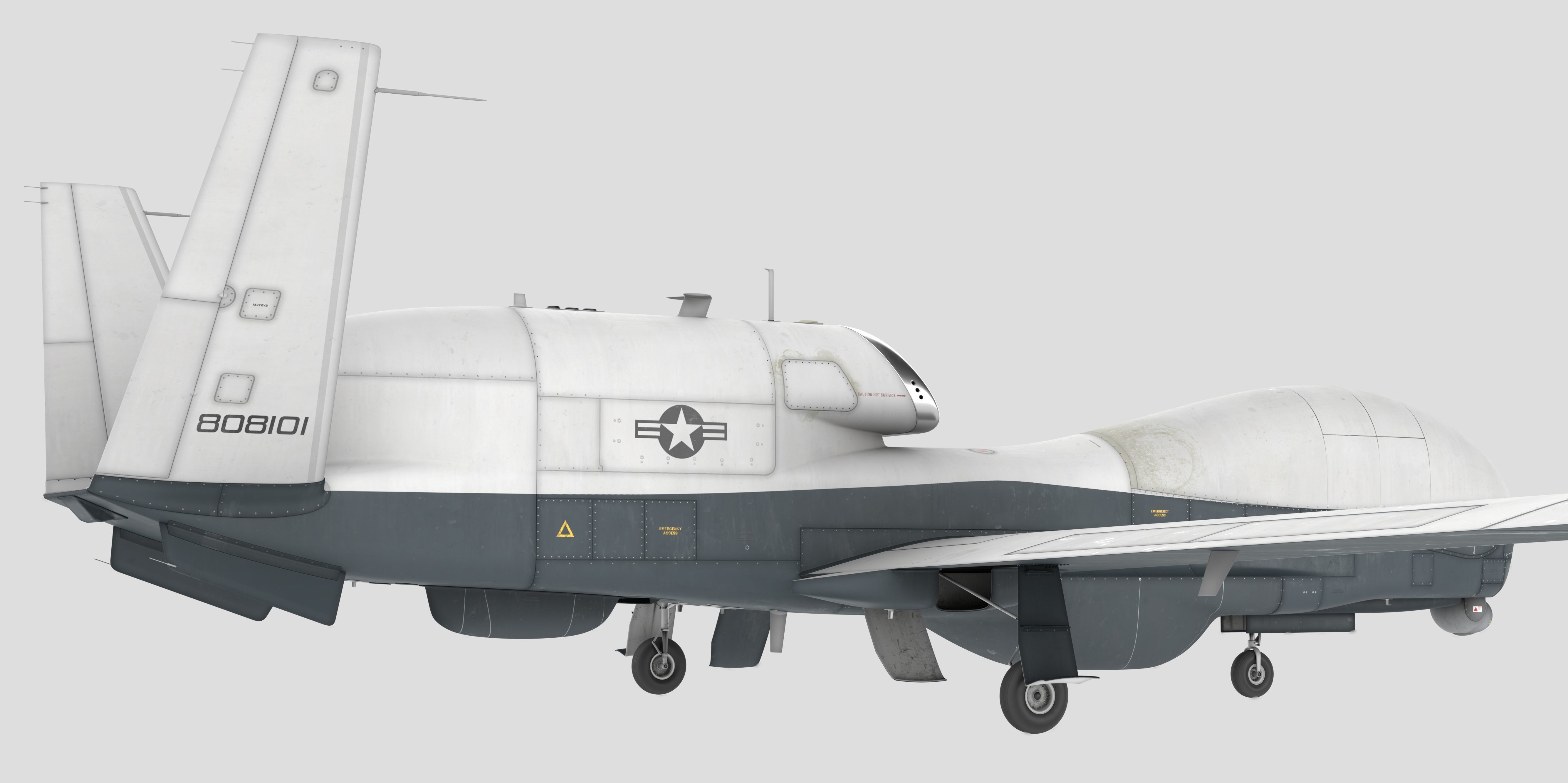 Northrop Grumman MQ-4C Triton 8K Drone 3D model_16