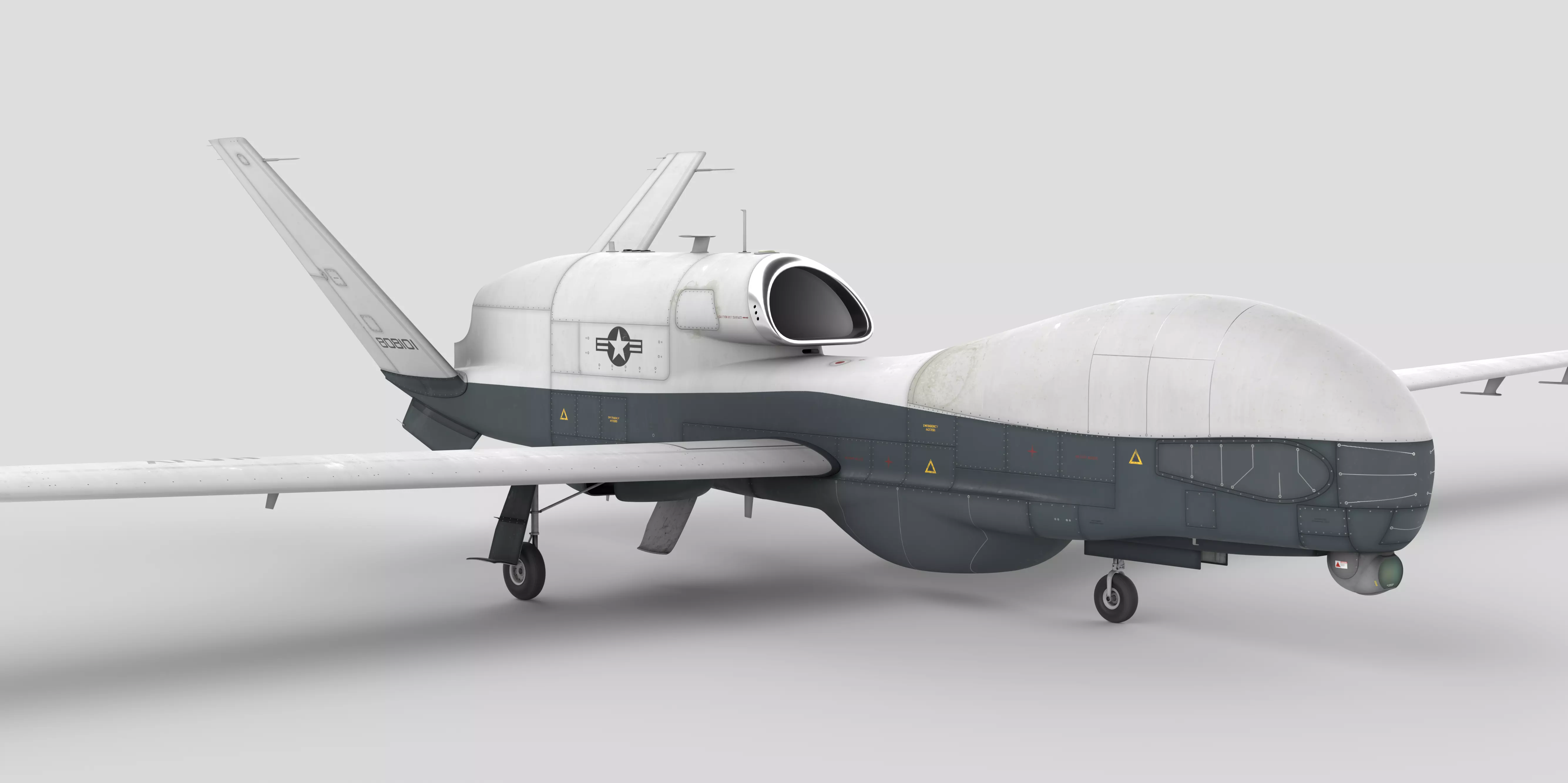Northrop Grumman MQ-4C Triton 8K Drone 3D model_0