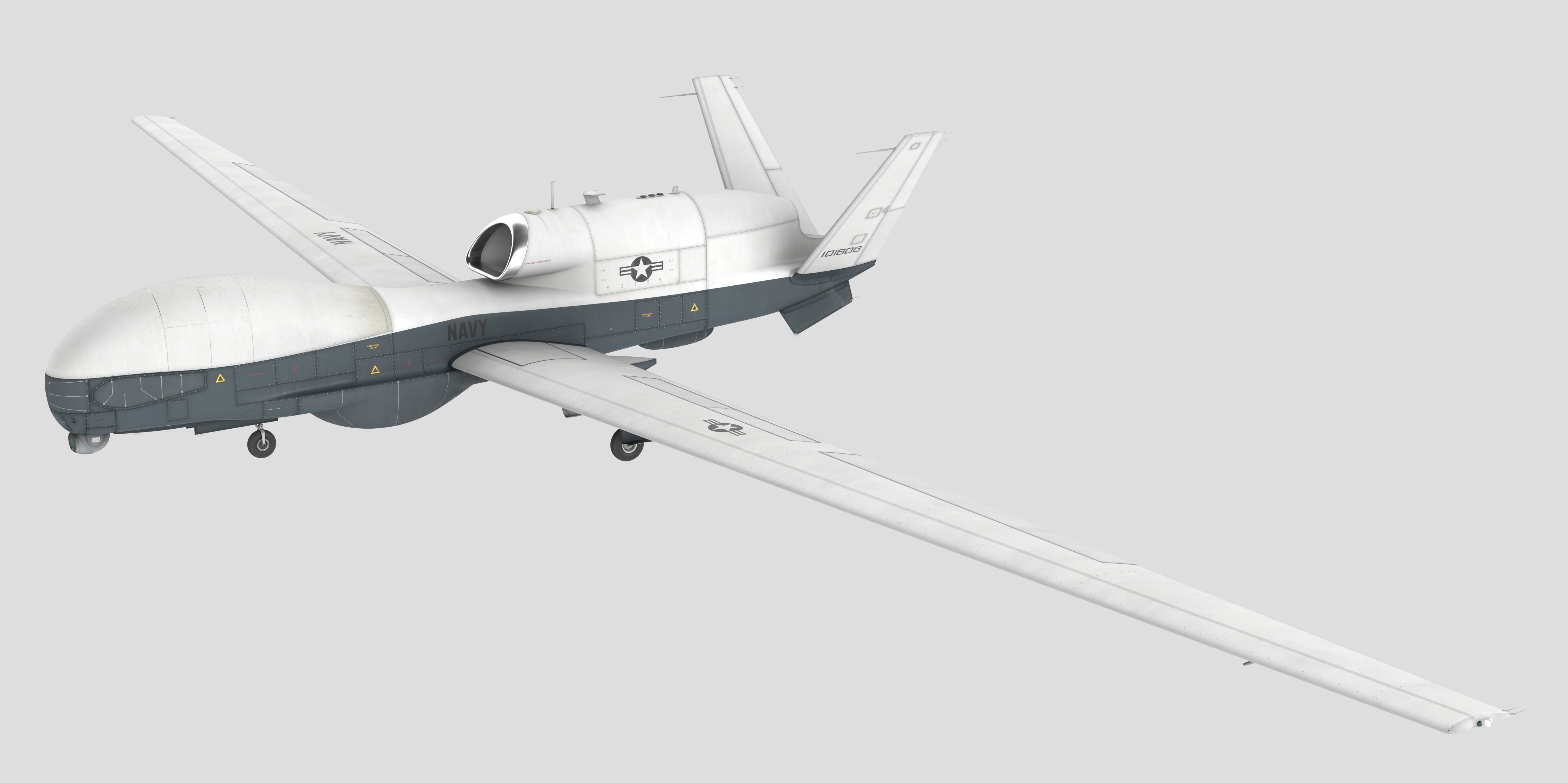 Northrop Grumman MQ-4C Triton 8K Drone 3D model_15
