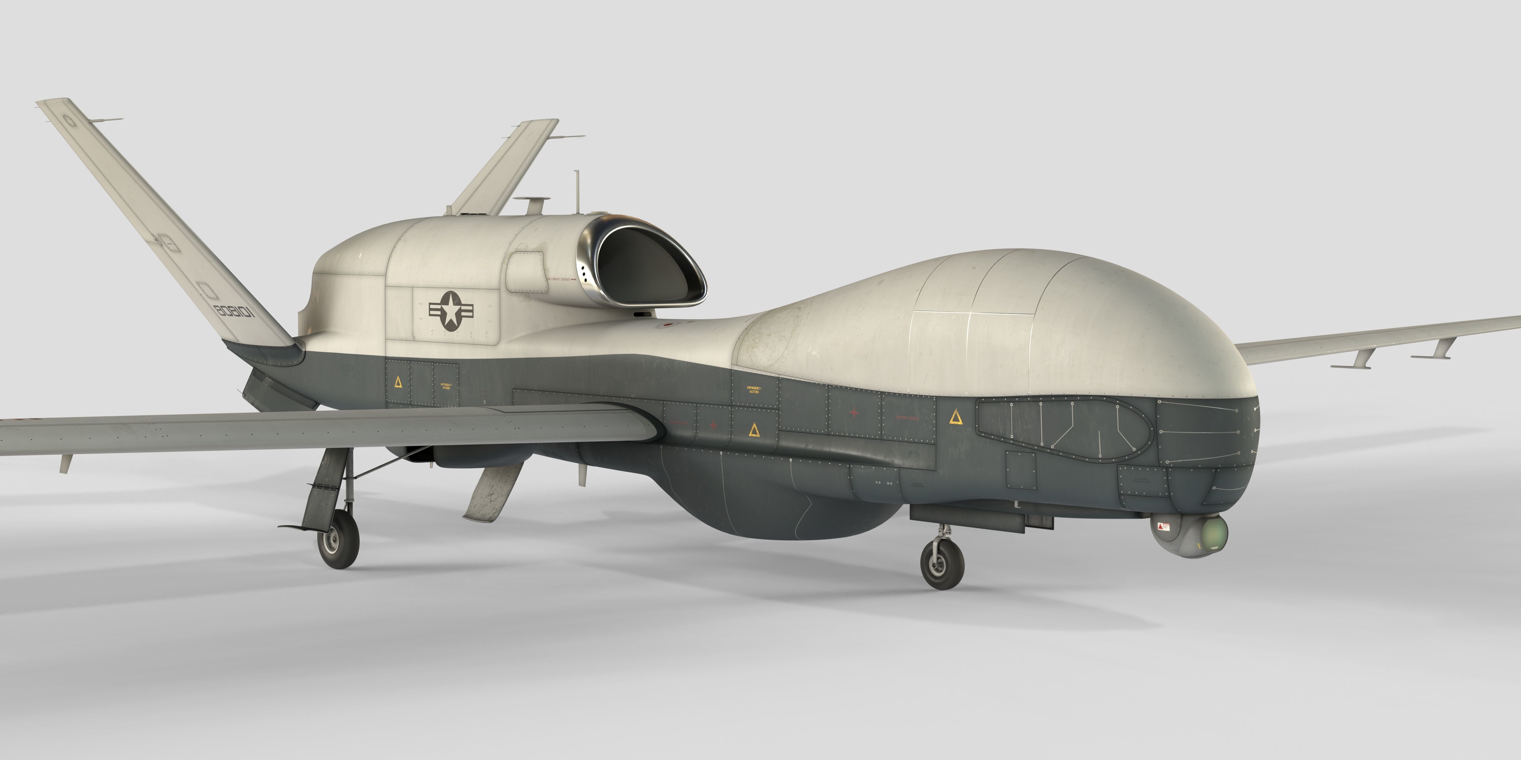 Northrop Grumman MQ-4C Triton 8K Drone 3D model_21