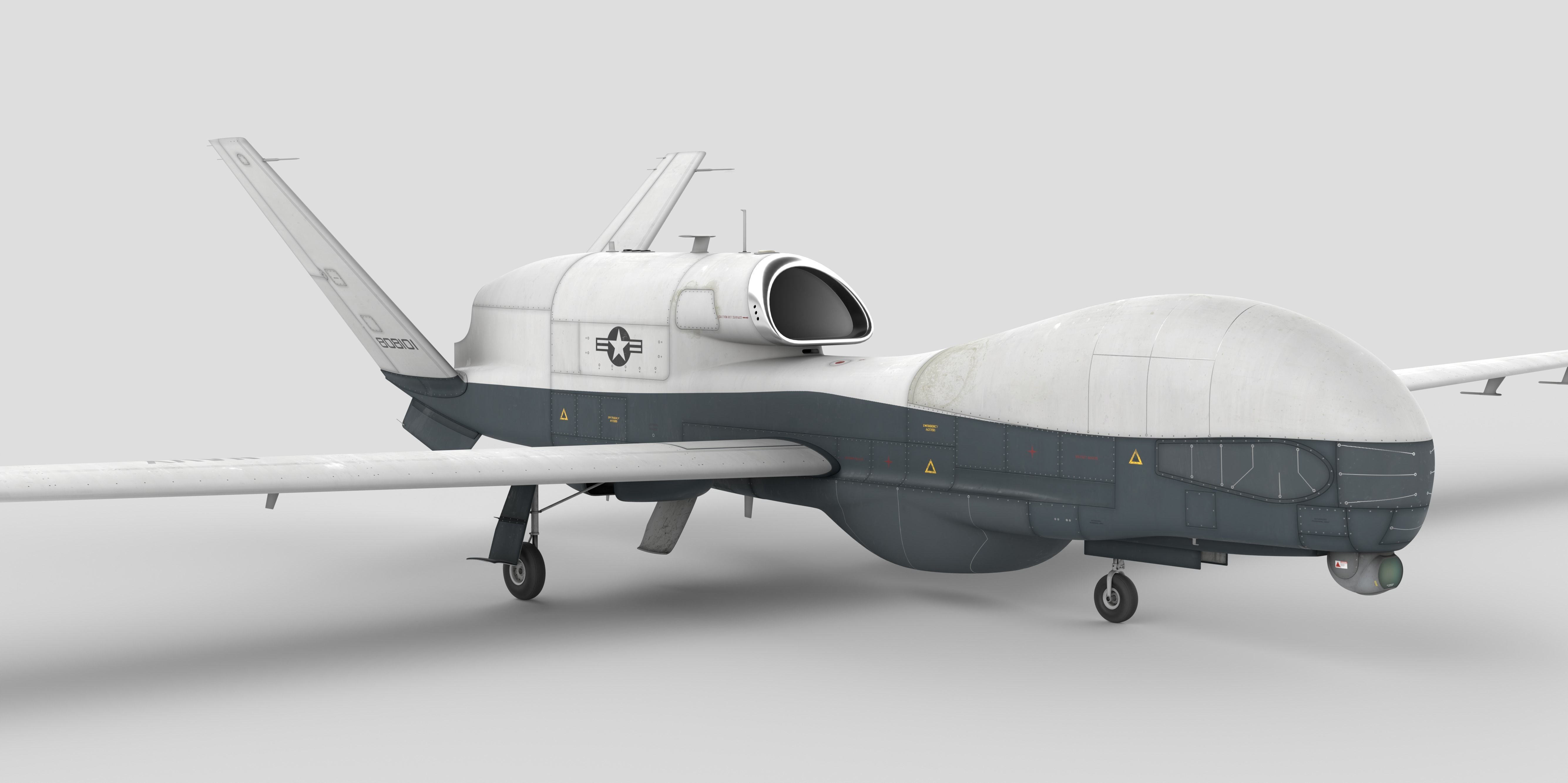 Northrop Grumman MQ-4C Triton 8K Drone 3D model_1