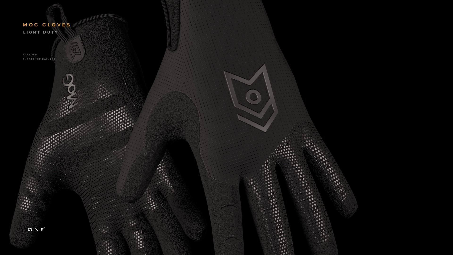 MOG Light Duty Gloves Low-poly 3D model_4