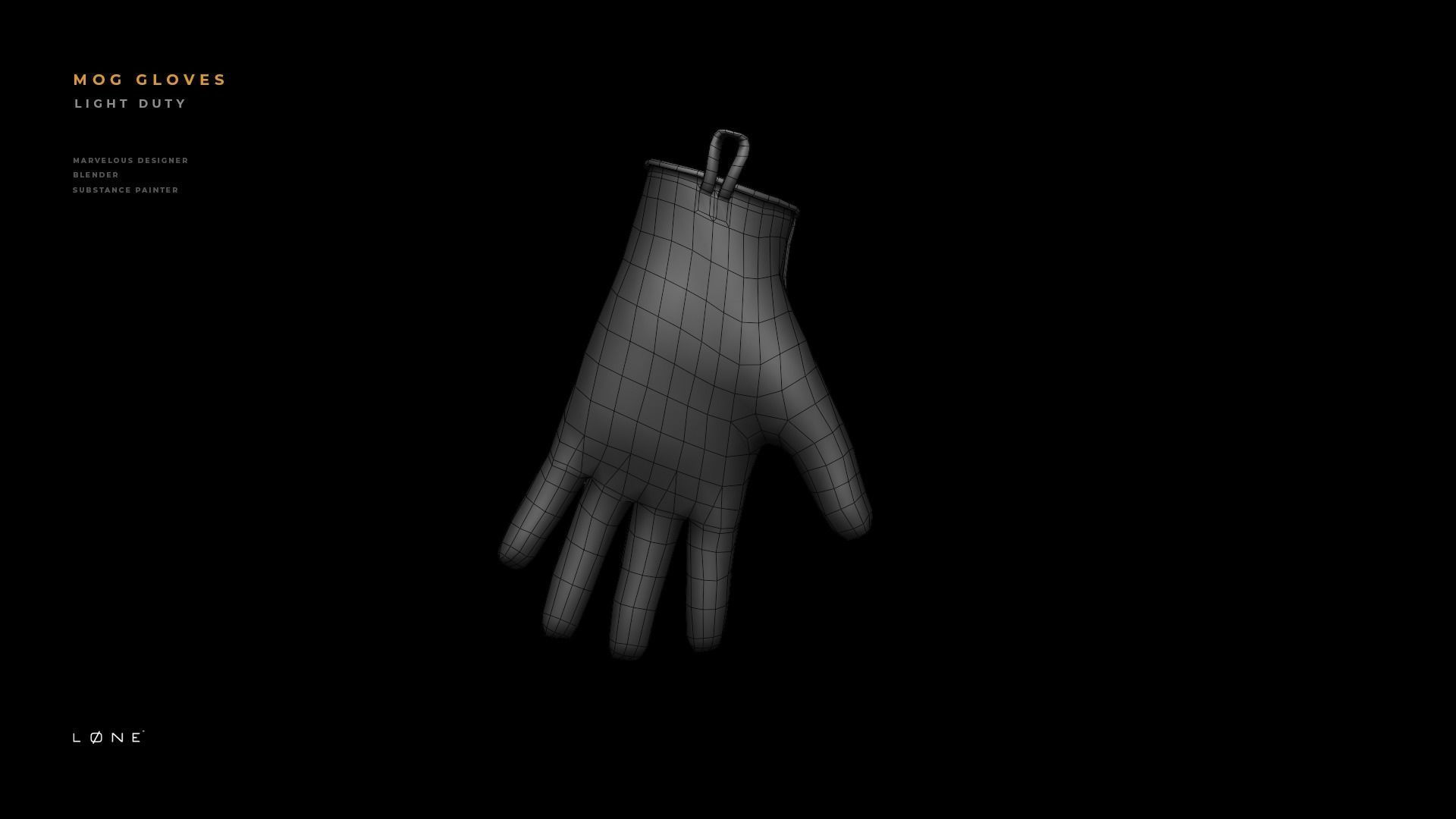 MOG Light Duty Gloves Low-poly 3D model_7