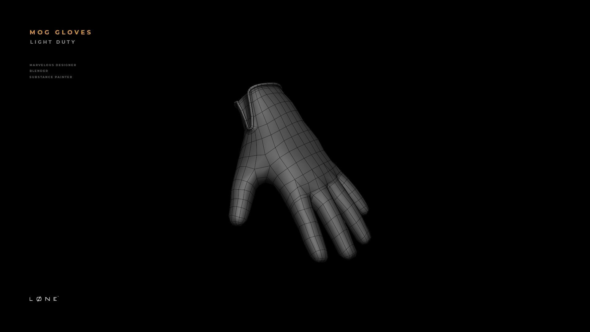 MOG Light Duty Gloves Low-poly 3D model_6
