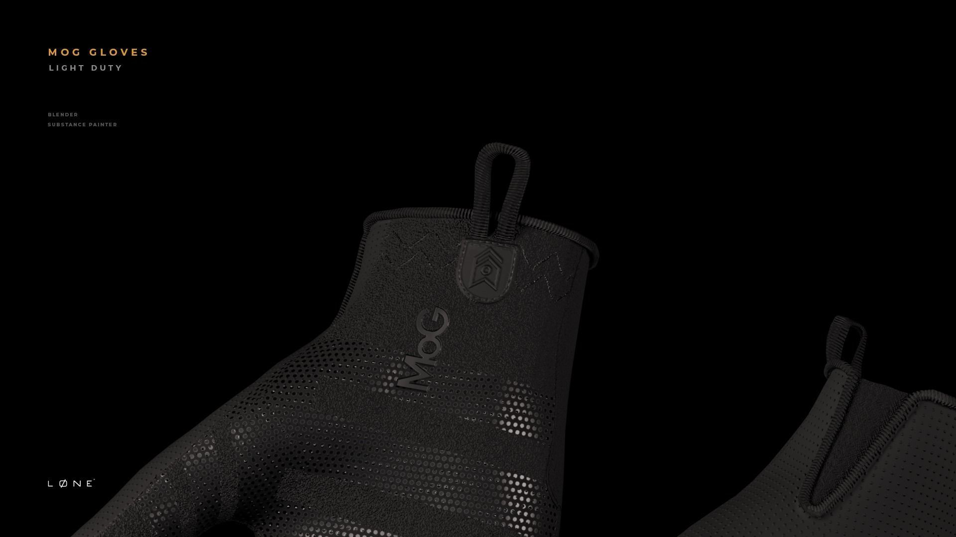 MOG Light Duty Gloves Low-poly 3D model_2