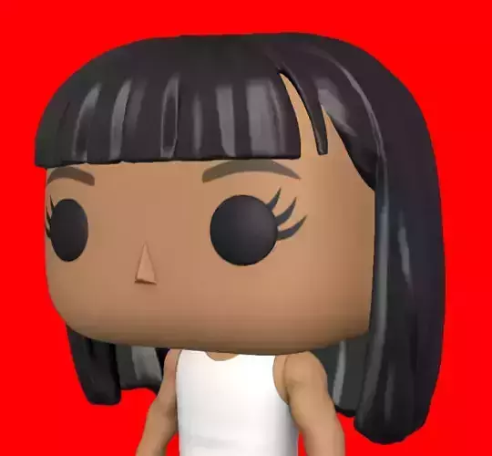 CUSTOM FUNKO POP - HAIR 5 3D print model