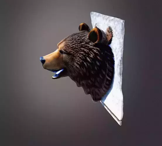 Bear head wall decoration