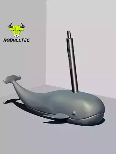 Whale pencil holder 3D print model