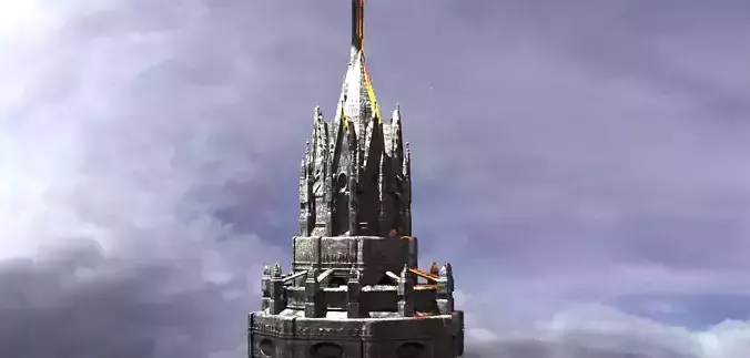 Ireland Castle fortress tower 3D model