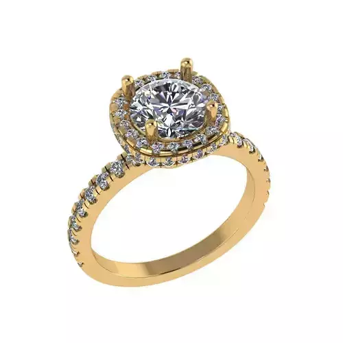 Unique halo style diamond ring