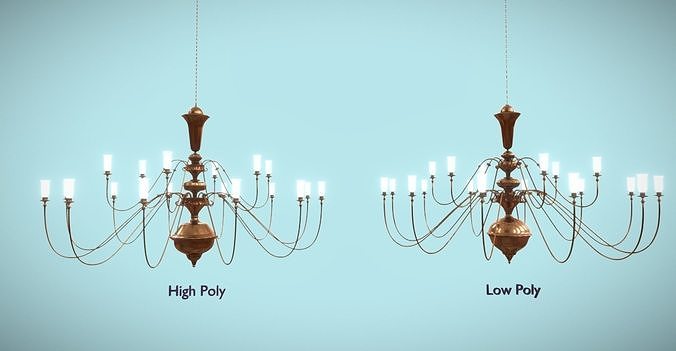 Antique Chandeliers  3D model