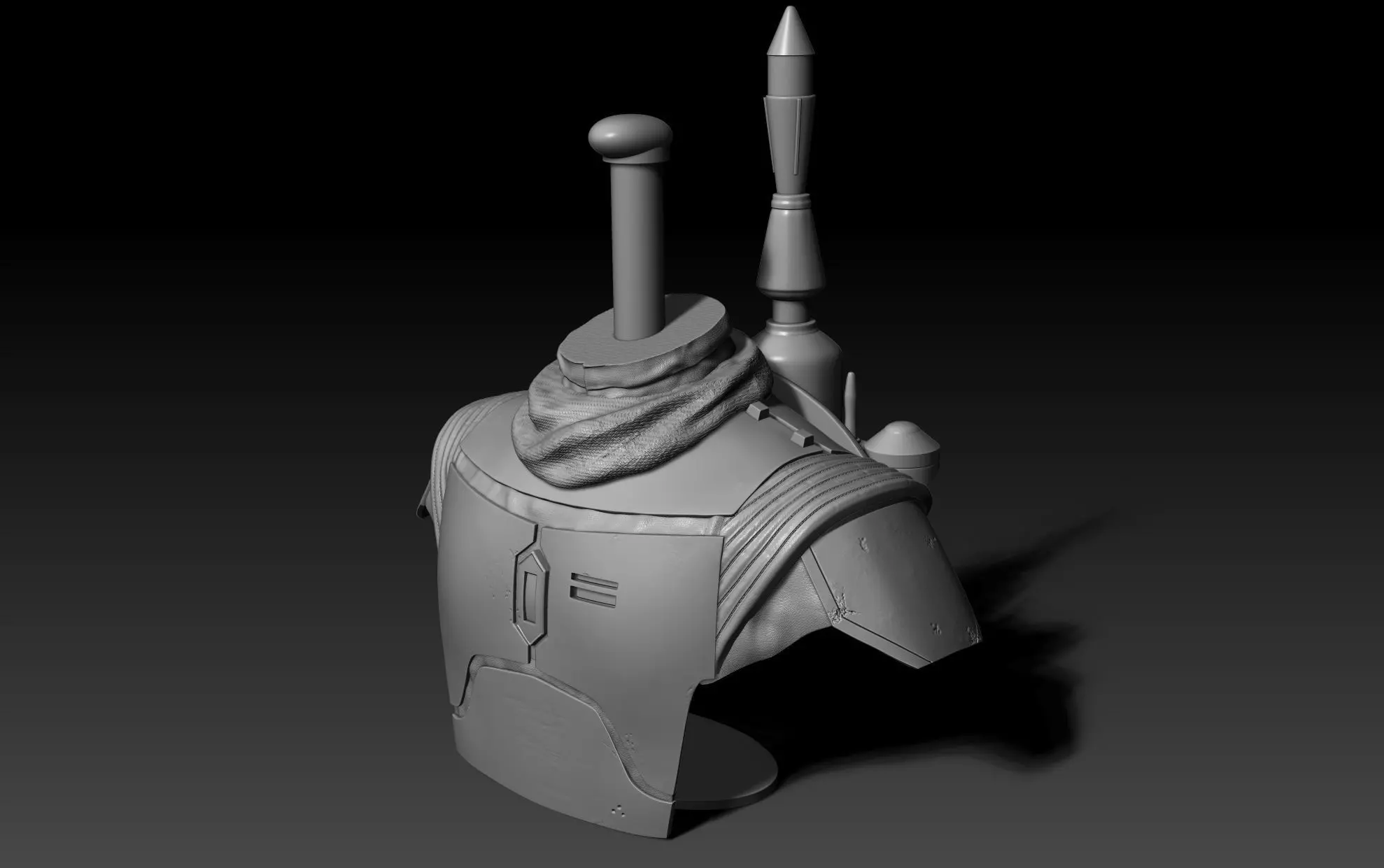 The book of Boba Fett Helmet Stand 3D print model_0