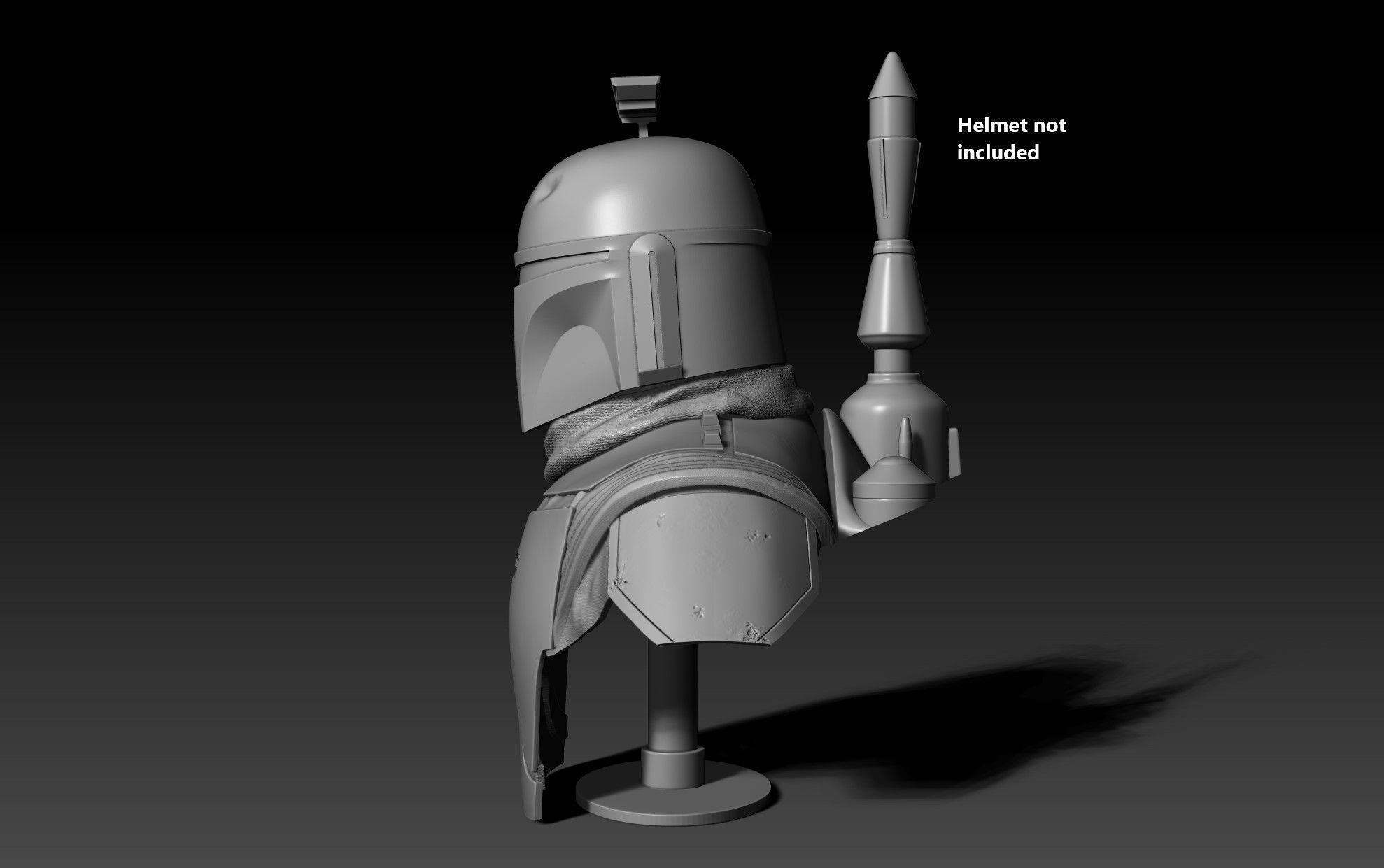 The book of Boba Fett Helmet Stand 3D print model_7