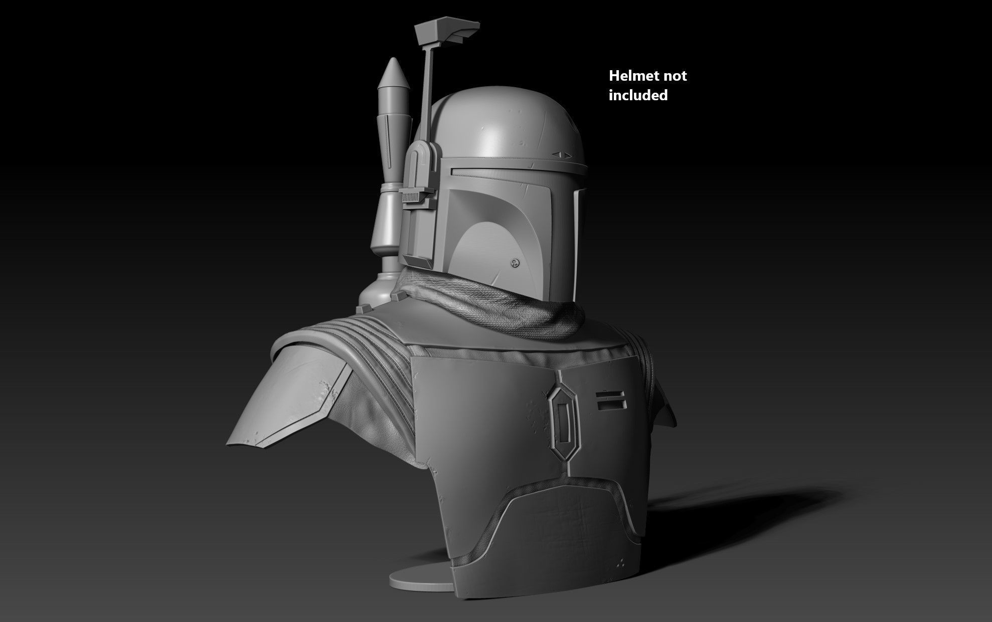 The book of Boba Fett Helmet Stand 3D print model_5