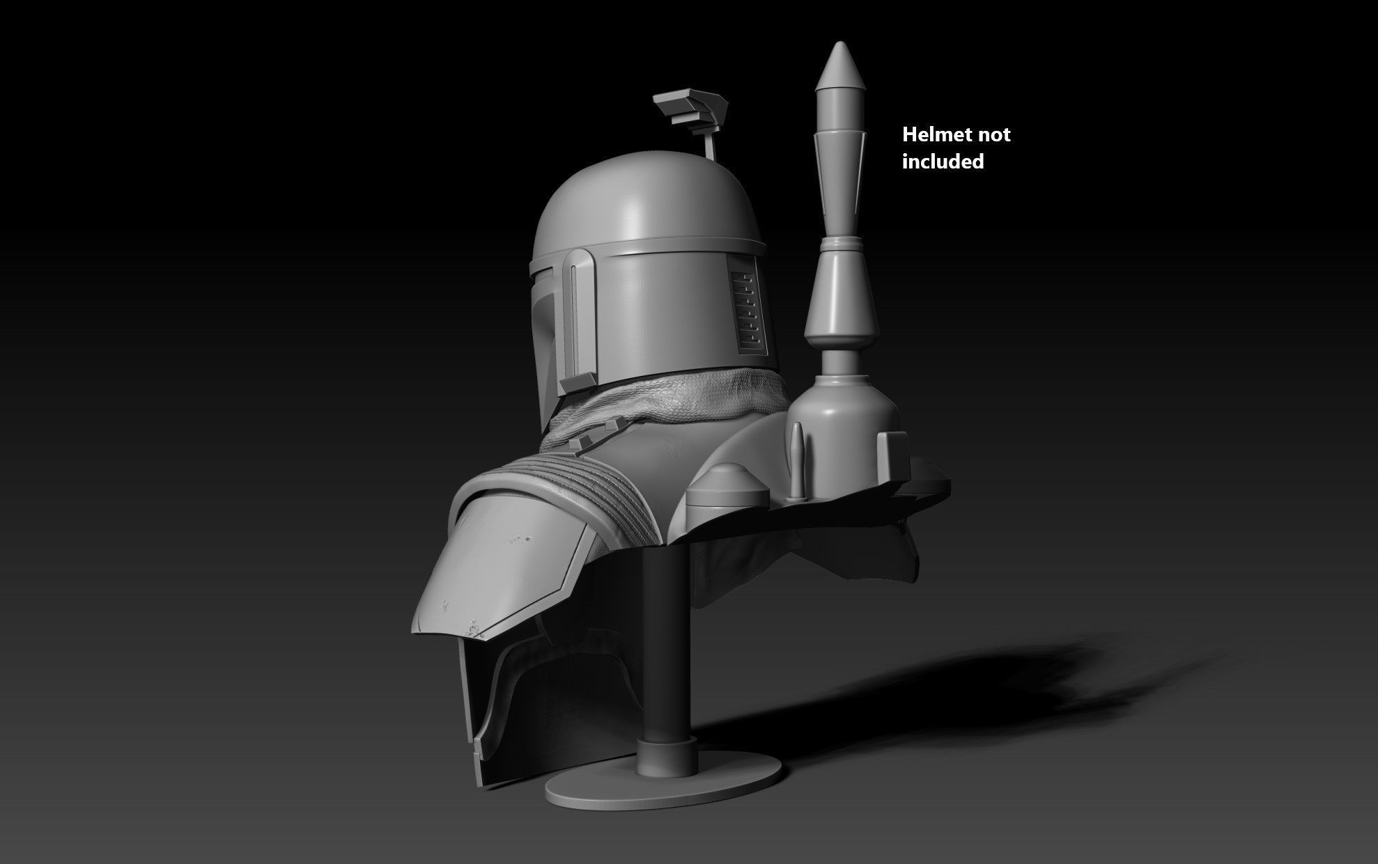 The book of Boba Fett Helmet Stand 3D print model_8