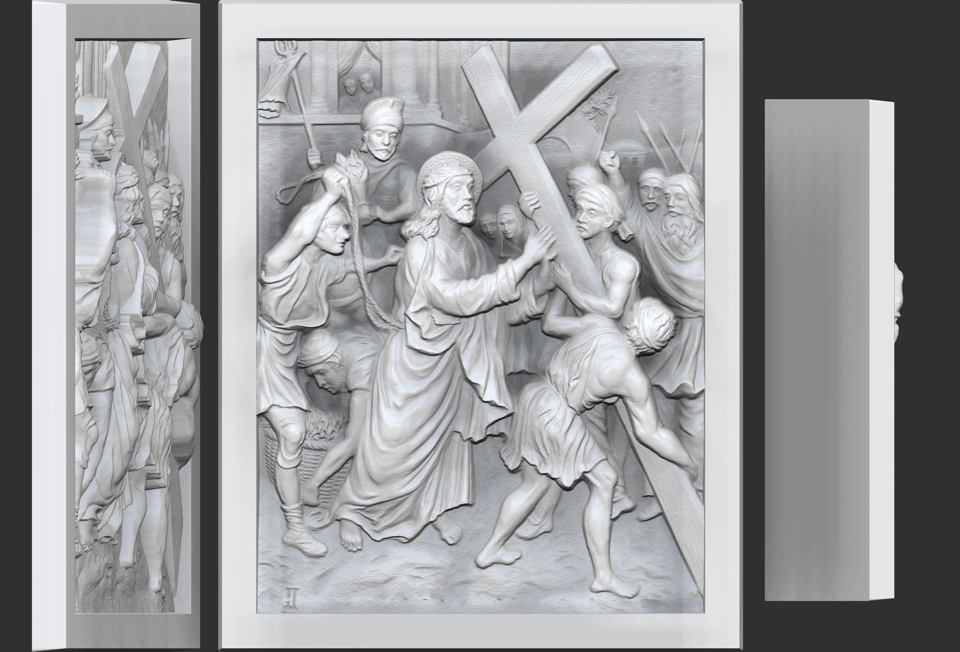 Way Of The Cross-14 Stations of  Cross  Via Dolorosa Via Crucis 3D print model_4