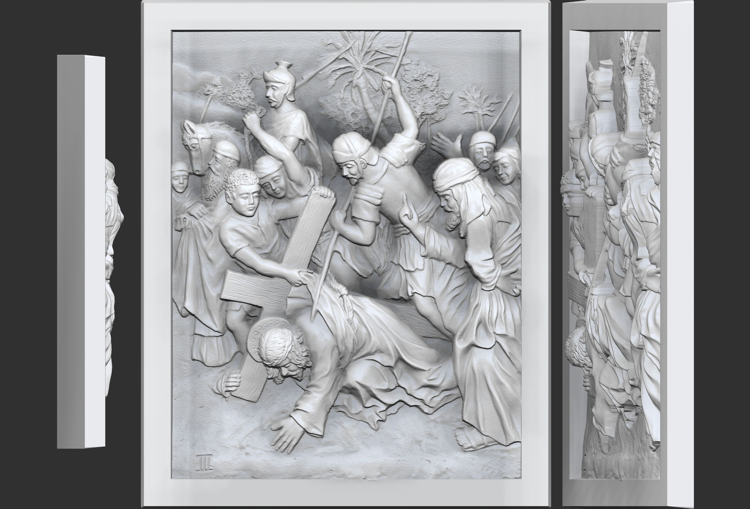 Way Of The Cross-14 Stations of  Cross  Via Dolorosa Via Crucis 3D print model_5
